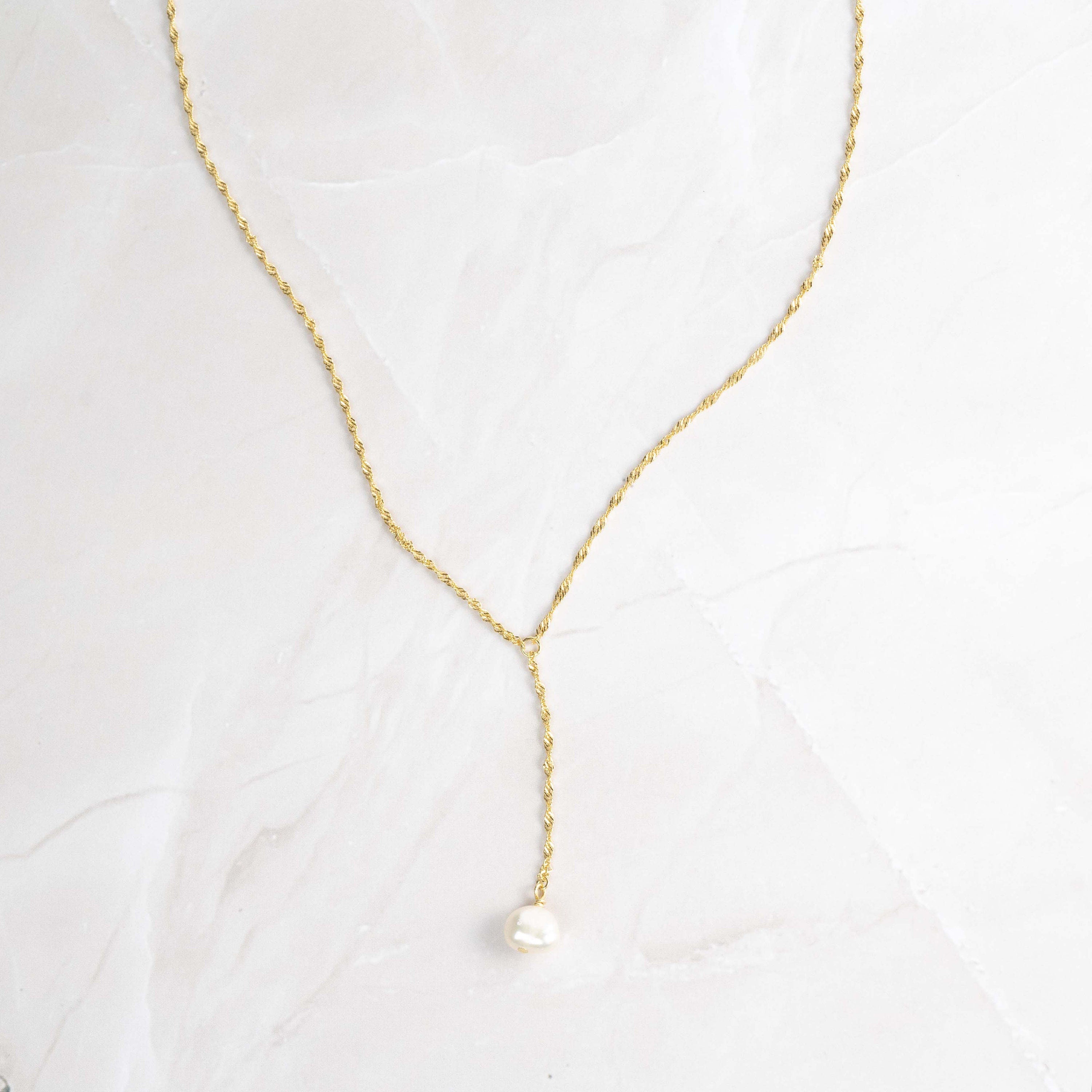 Pearl Drop Necklace by Sami Jewels, Freshwater Pearl Necklace, Lariat, Y Necklace, Bridal Pearl Drop Necklace