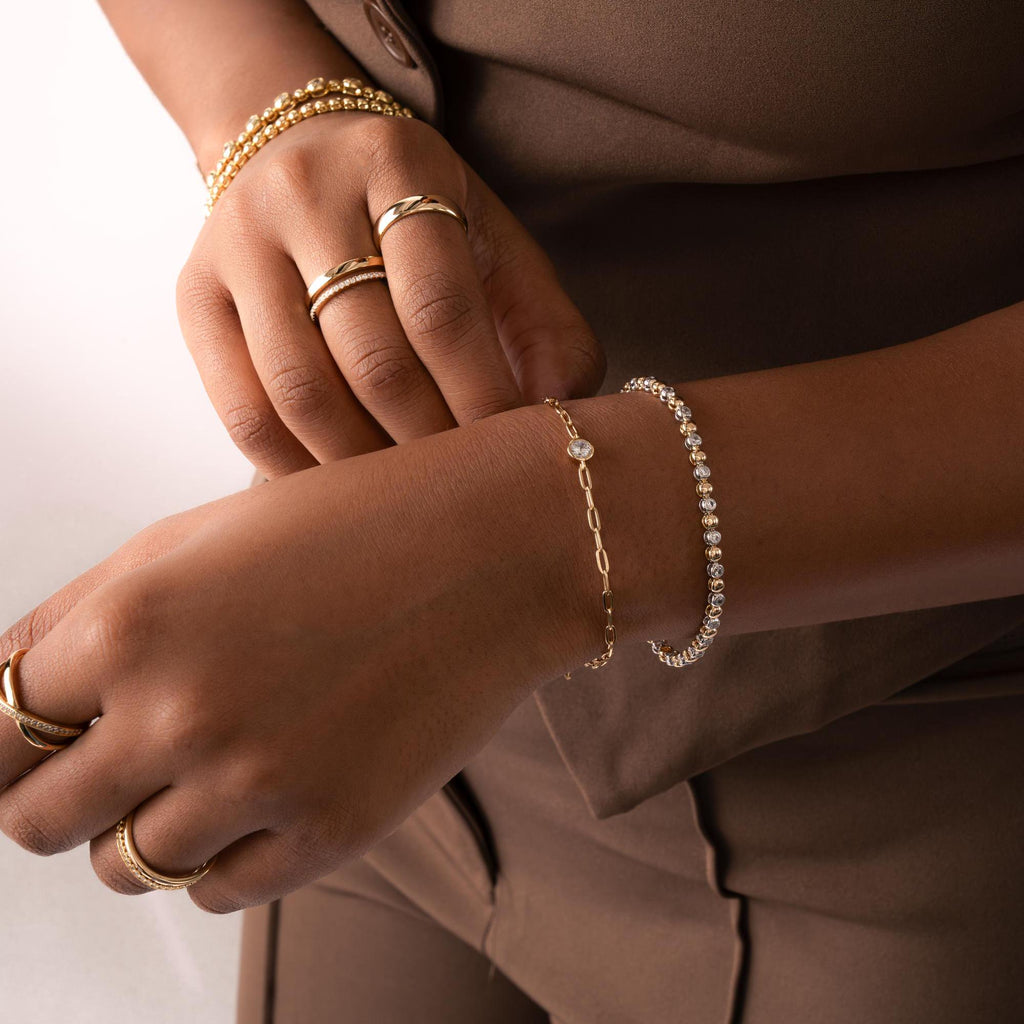 Diamond Bracelet, Paperclip Bracelet, Charm Bracelet, Gold Bracelet, Silver Bracelet, Dainty Bracelet, Chain Bracelet, Stackable Bracelet