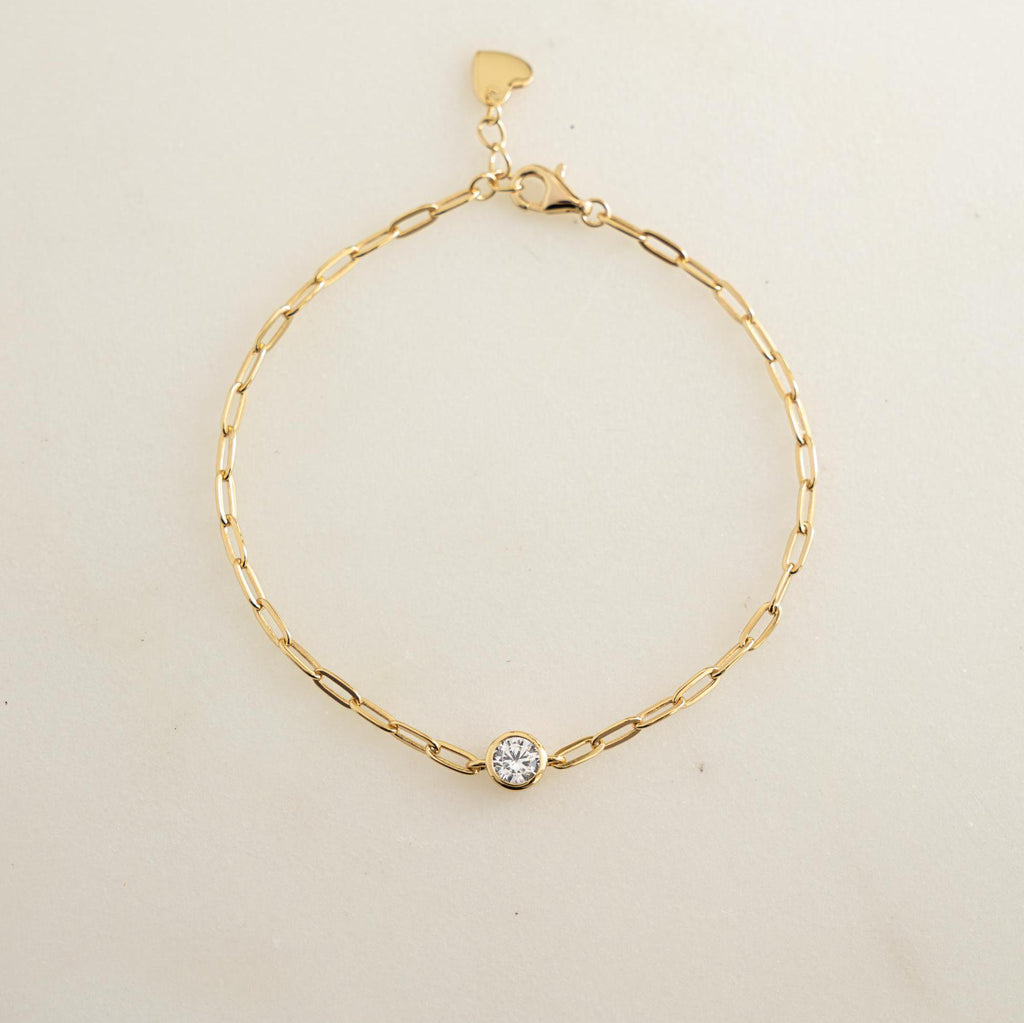 Diamond Bracelet, Paperclip Bracelet, Charm Bracelet, Gold Bracelet, Silver Bracelet, Dainty Bracelet, Chain Bracelet, Stackable Bracelet