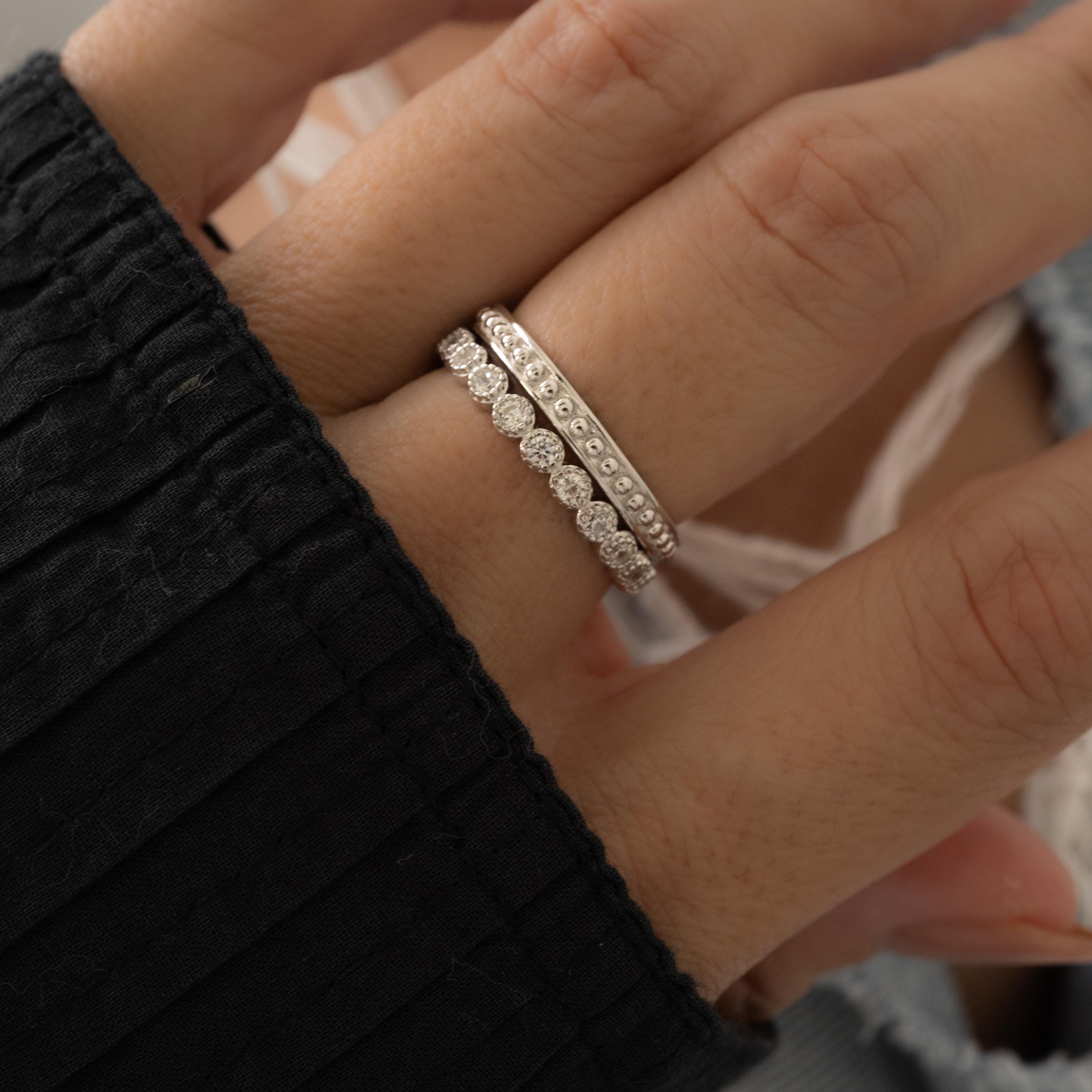 Stacking Ring Set, Stacking Rings, Layered Rings, Dainty Ring, Gold Ring, Silver Ring, Minimalist Jewelry, Delicate Jewelry, Gift for Her