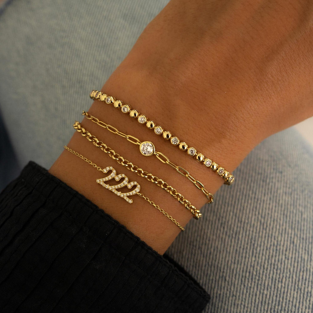 Diamond Bracelet, Paperclip Bracelet, Charm Bracelet, Gold Bracelet, Silver Bracelet, Dainty Bracelet, Chain Bracelet, Stackable Bracelet