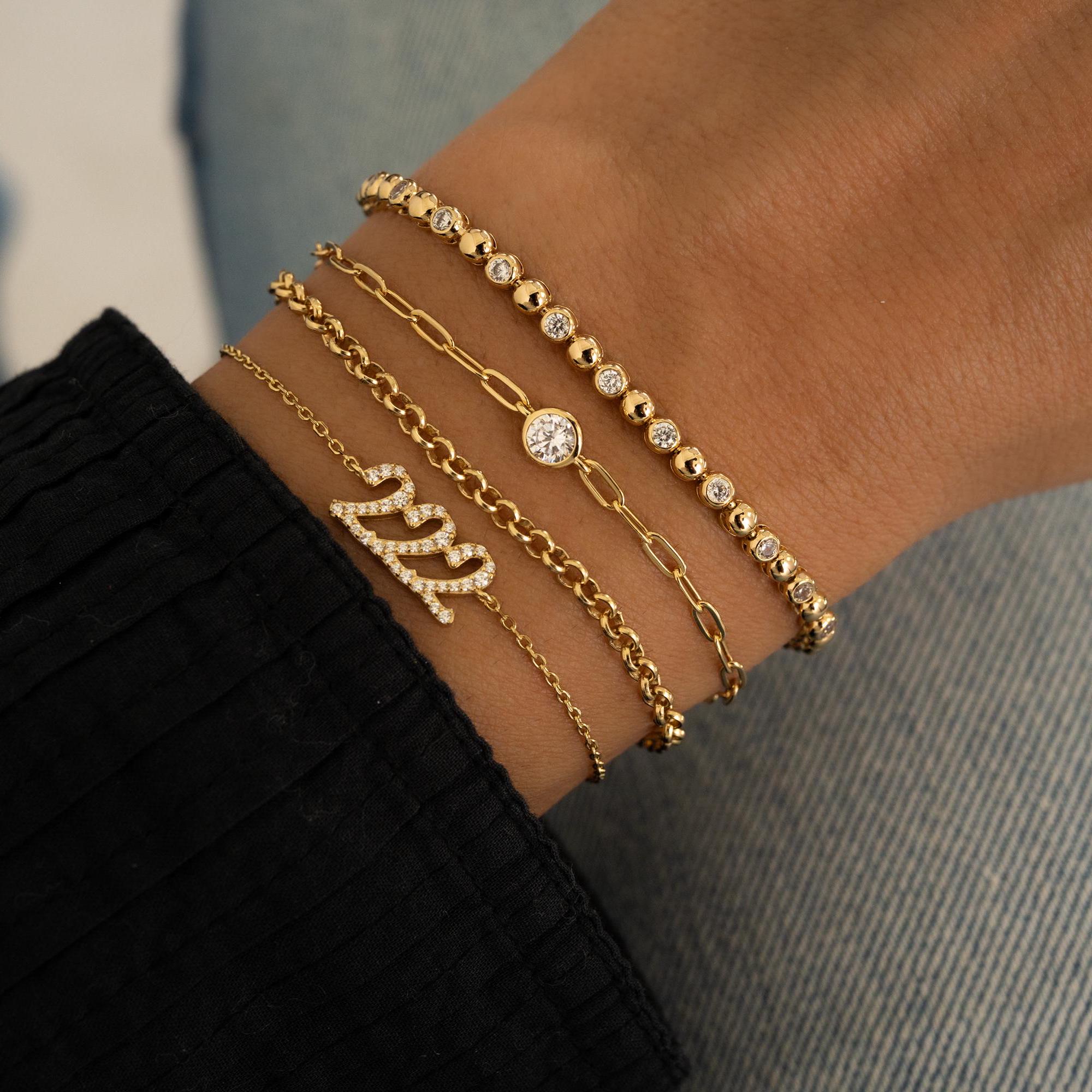 Chain Bracelet, Dainty Bracelet, Minimalist Jewelry, Gold Bracelet, Silver Bracelet, Stackable Bracelet, Gift for Her, Christmas Gift