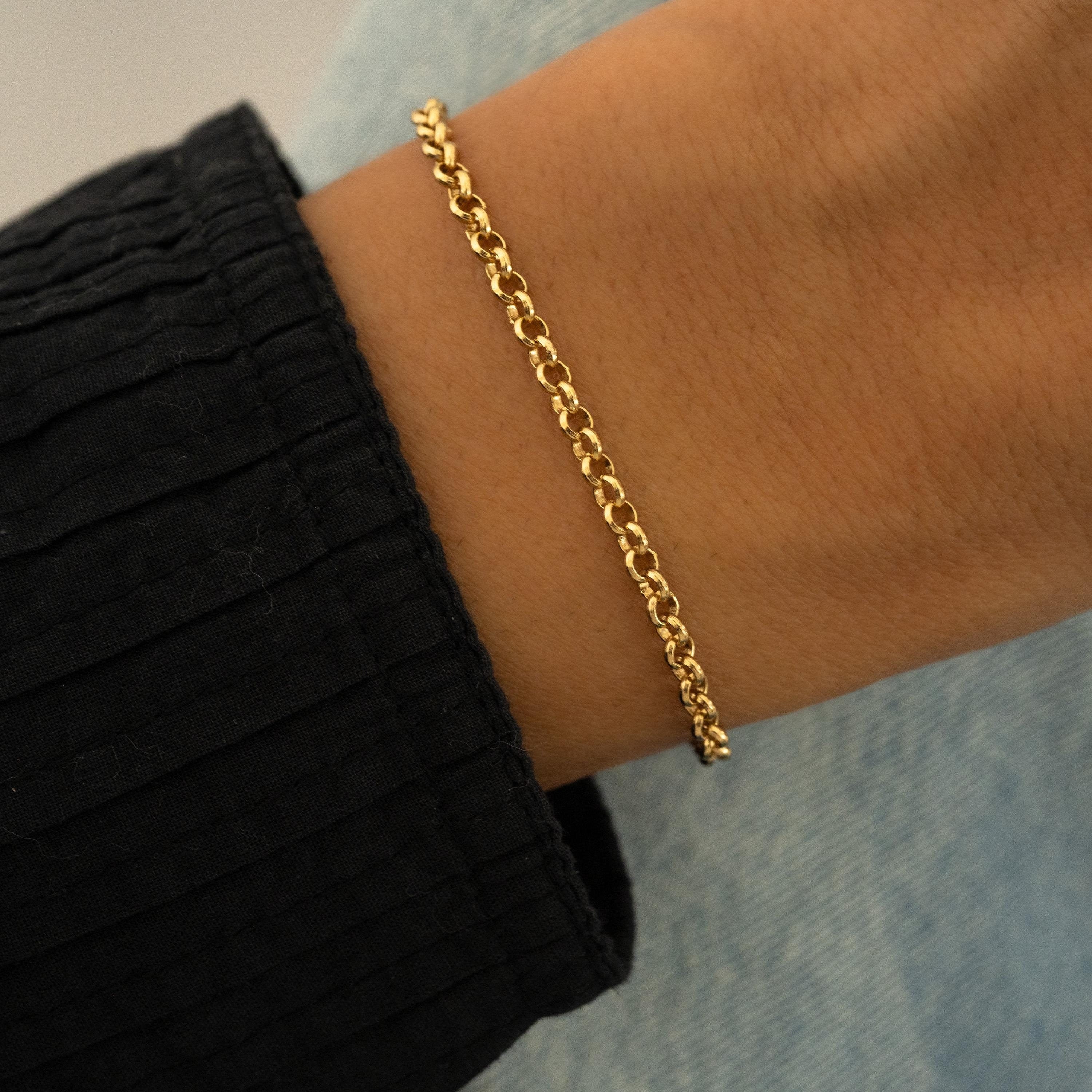 Chain Bracelet, Dainty Bracelet, Minimalist Jewelry, Gold Bracelet, Silver Bracelet, Stackable Bracelet, Gift for Her, Christmas Gift