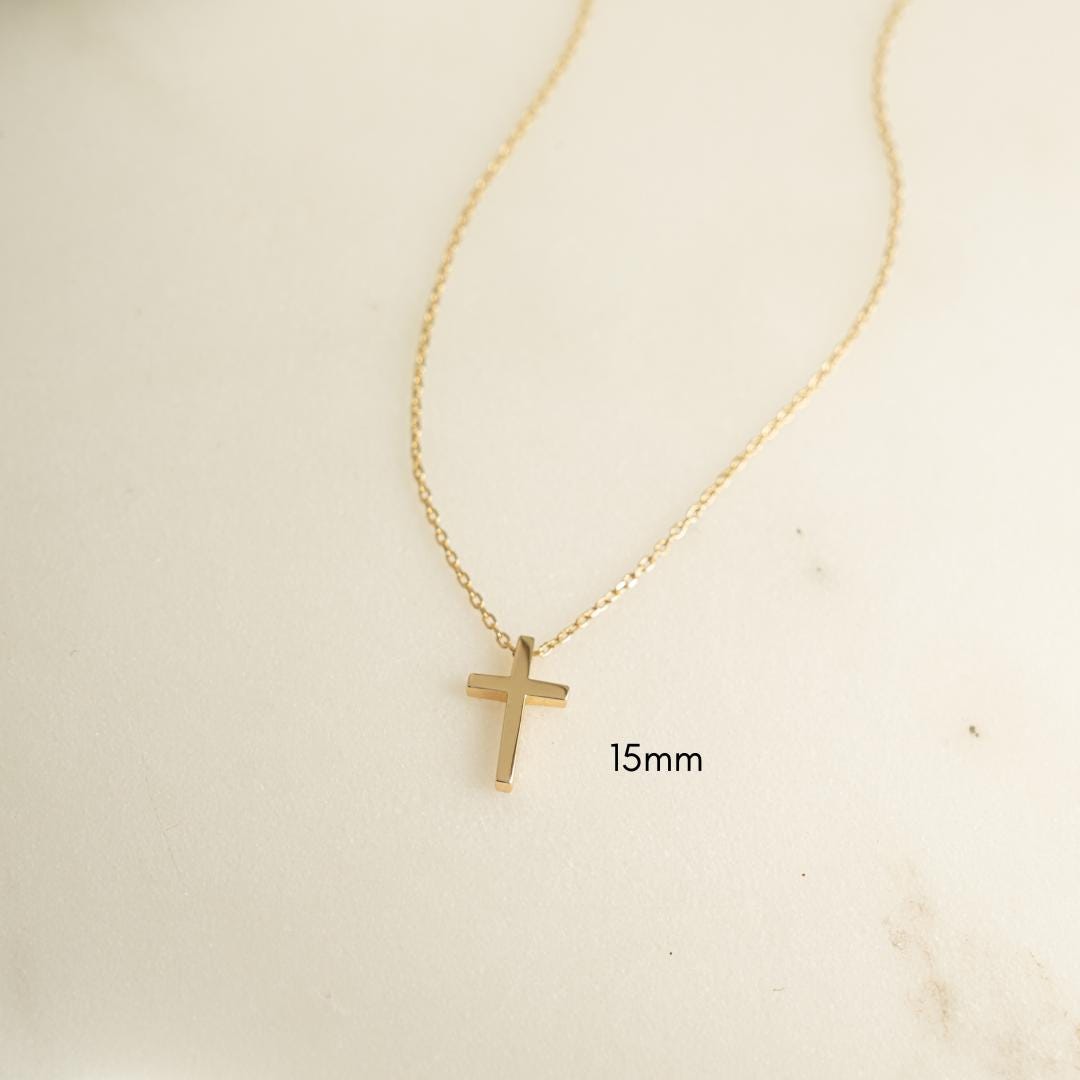 Cross Necklace, Dainty Cross Jewelry, Religious Jewelry, Minimalist Cross Necklace, Layering Necklace, Gift for Her