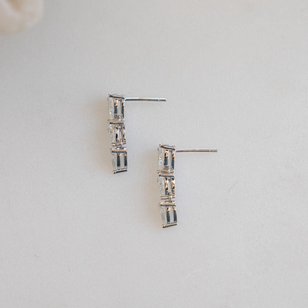 Teardrop Earrings, Dangle Earrings, Drop Earrings, Diamond Stud Earrings, Bridal Earrings, Wedding Jewelry, Gift for Her, Wedding Earrings
