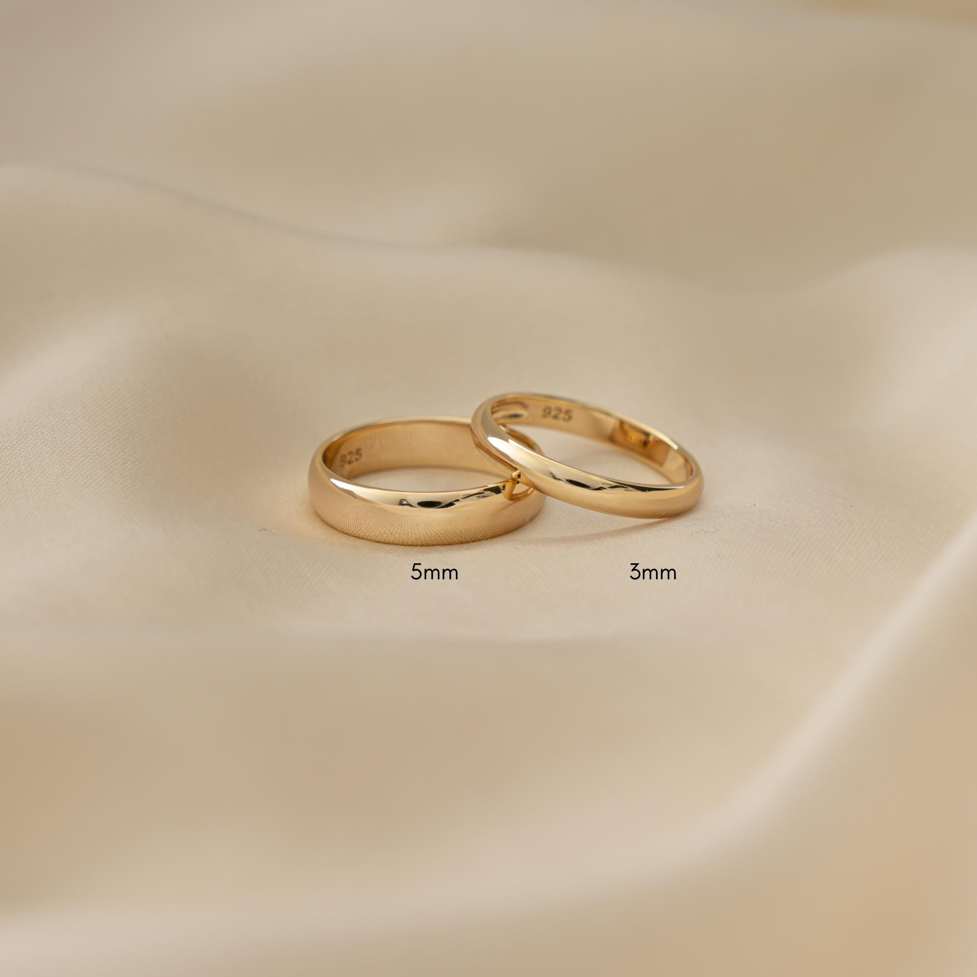 Gold Band, Sterling Silver Band, Promise Ring, Wedding Band, Gold Ring, Minimalist Jewelry, Stacking Ring, Gift for Her, Valentines Day Gift