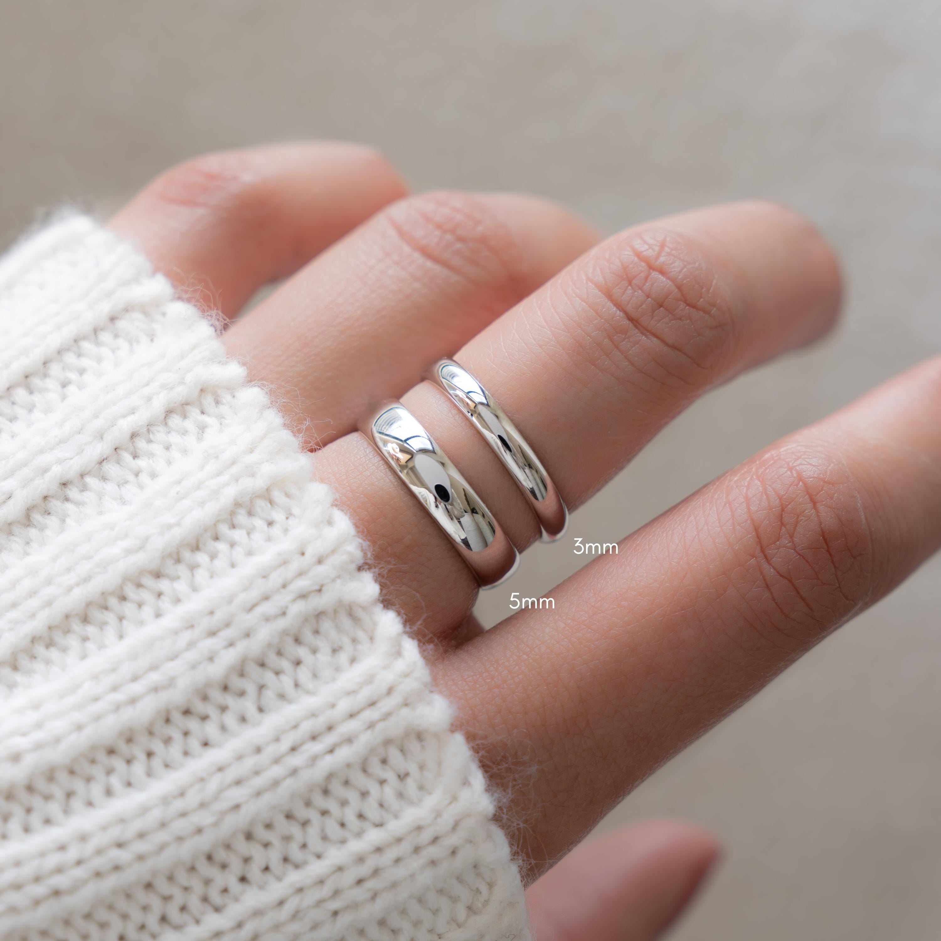 Gold Band, Sterling Silver Band, Promise Ring, Wedding Band, Gold Ring, Minimalist Ring, Stacking Ring, Gift for Her, Anniversary Gift
