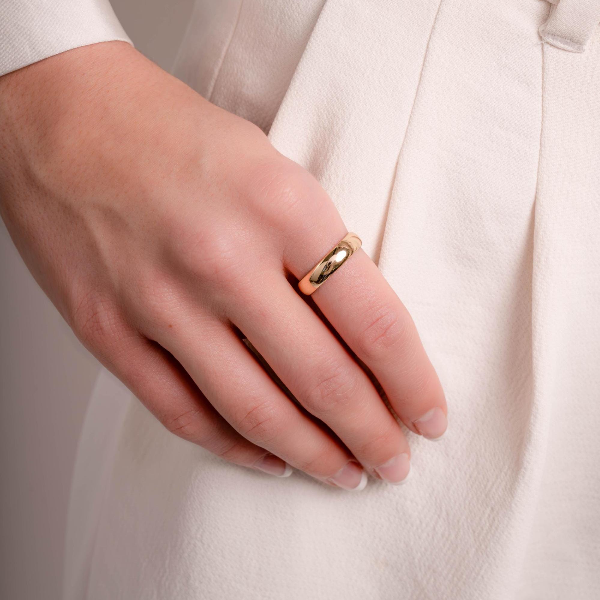 Gold Band, Sterling Silver Band, Promise Ring, Wedding Band, Gold Ring, Minimalist Jewelry, Stacking Ring, Gift for Her, Valentines Day Gift