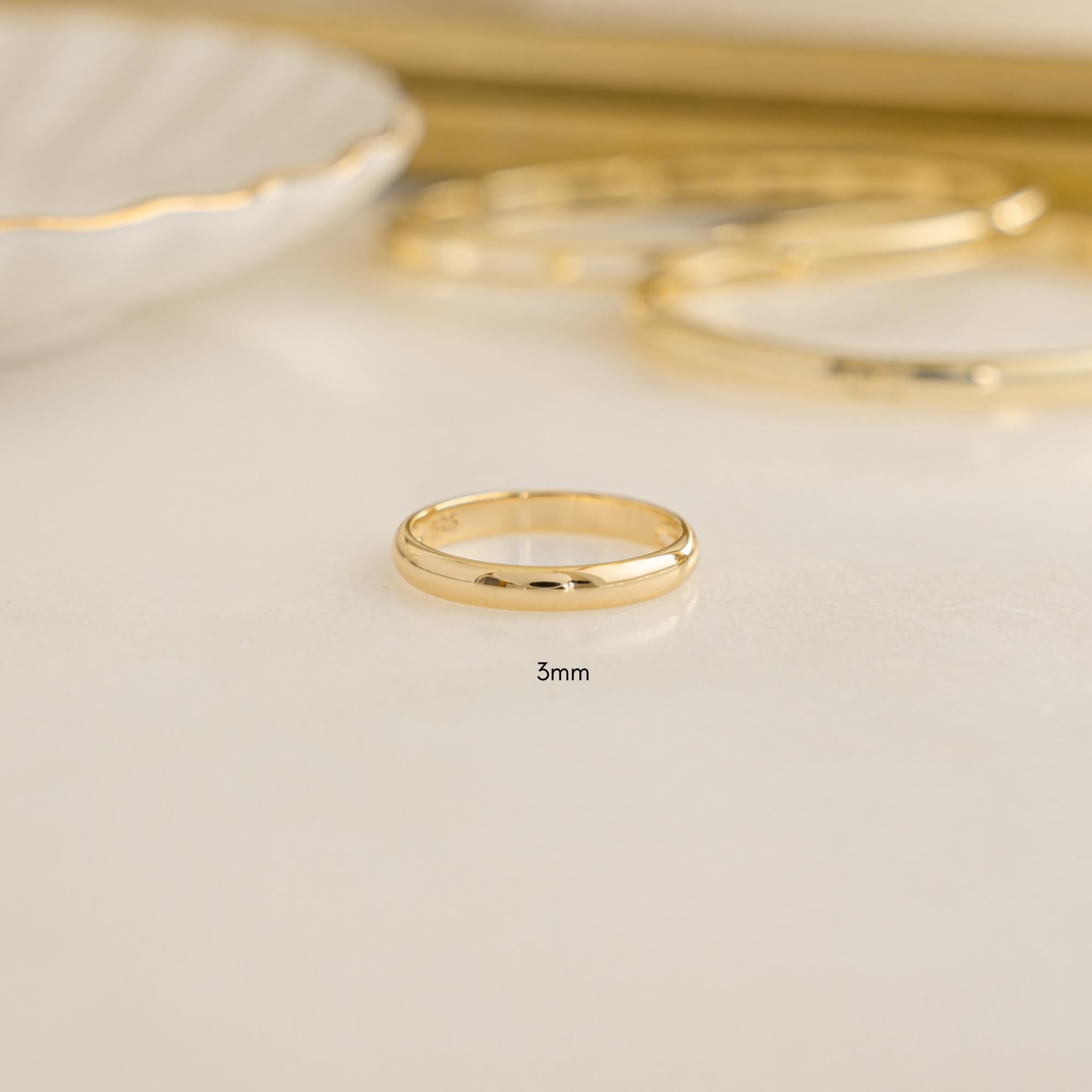 Gold Band, Sterling Silver Band, Promise Ring, Wedding Band, Gold Ring, Minimalist Ring, Stacking Ring, Gift for Her, Anniversary Gift