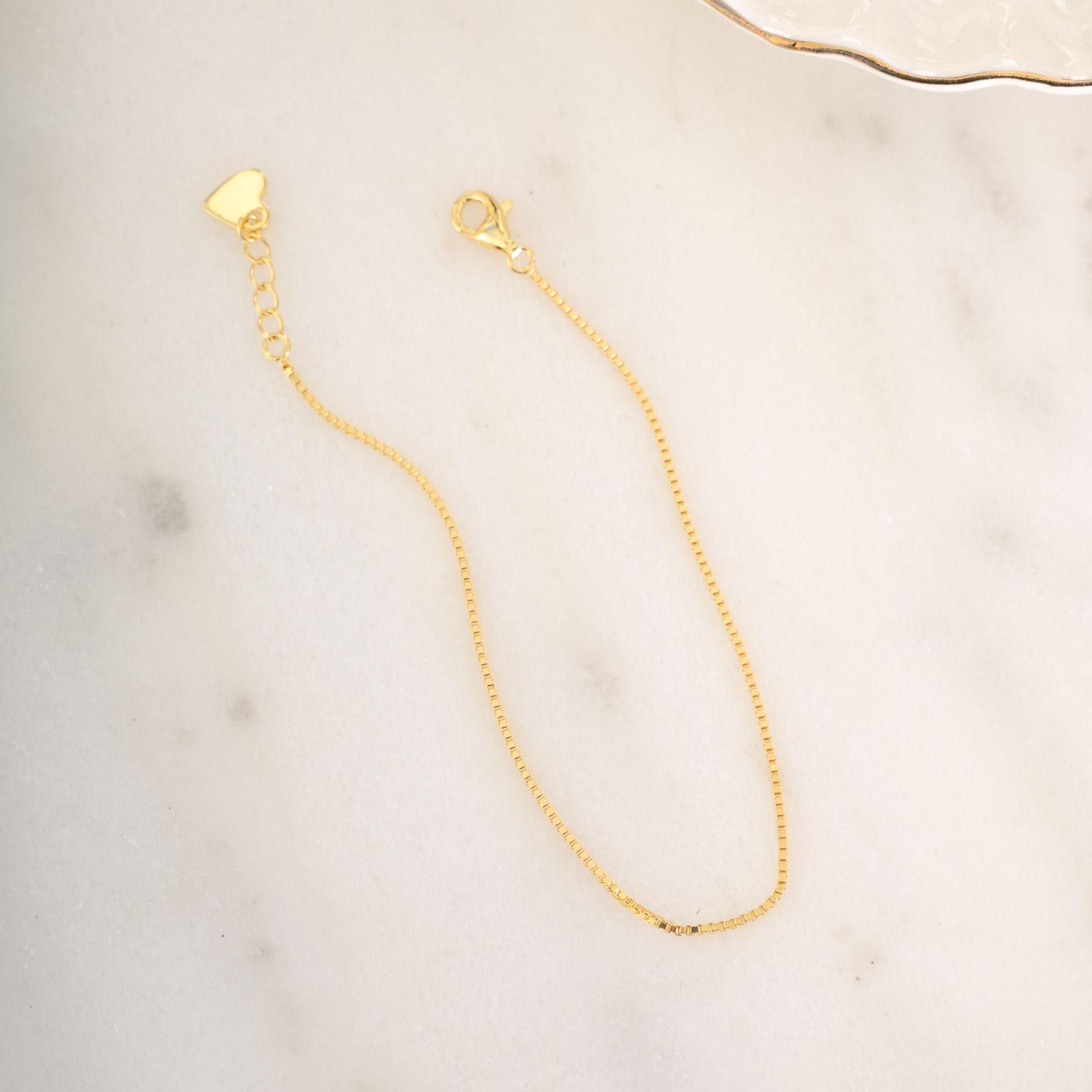Box Chain Bracelet, Dainty Bracelet, Minimalist Bracelet, Gold Bracelet, Silver Bracelet, Adjustable Bracelet, Gift for Her, Jewelry Set