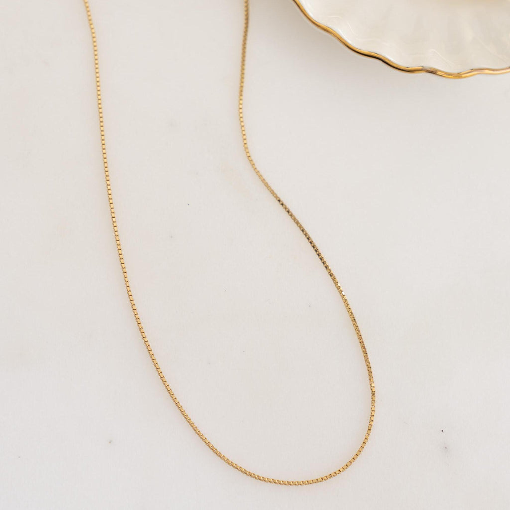 Box Chain Necklace, Minimalist Necklace, Chain Necklace, Dainty Necklace, Gift for Her, Gold Necklace, Silver Necklace, Simple Necklace
