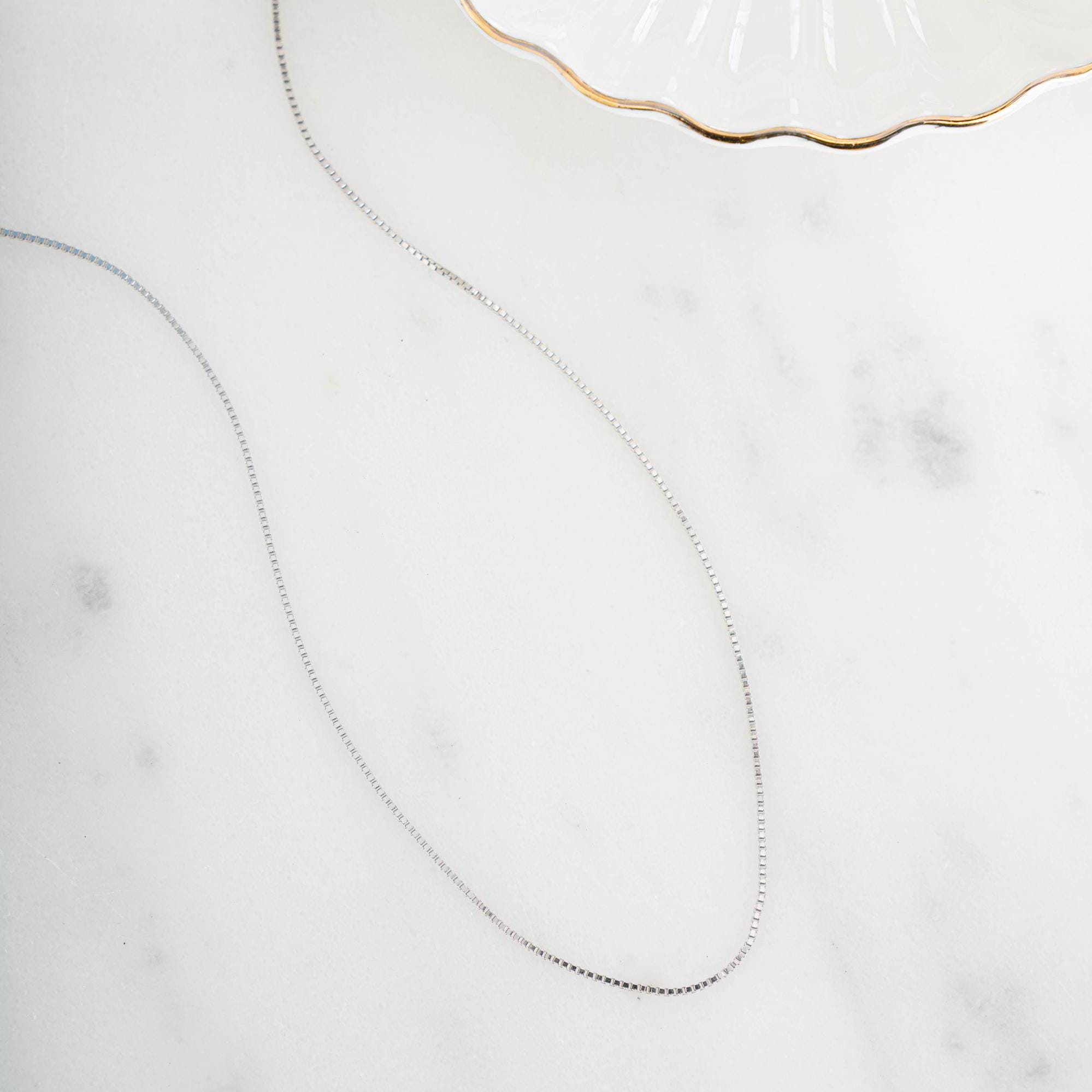 Box Chain Necklace, Minimalist Necklace, Chain Necklace, Dainty Necklace, Gift for Her, Gold Necklace, Silver Necklace, Simple Necklace