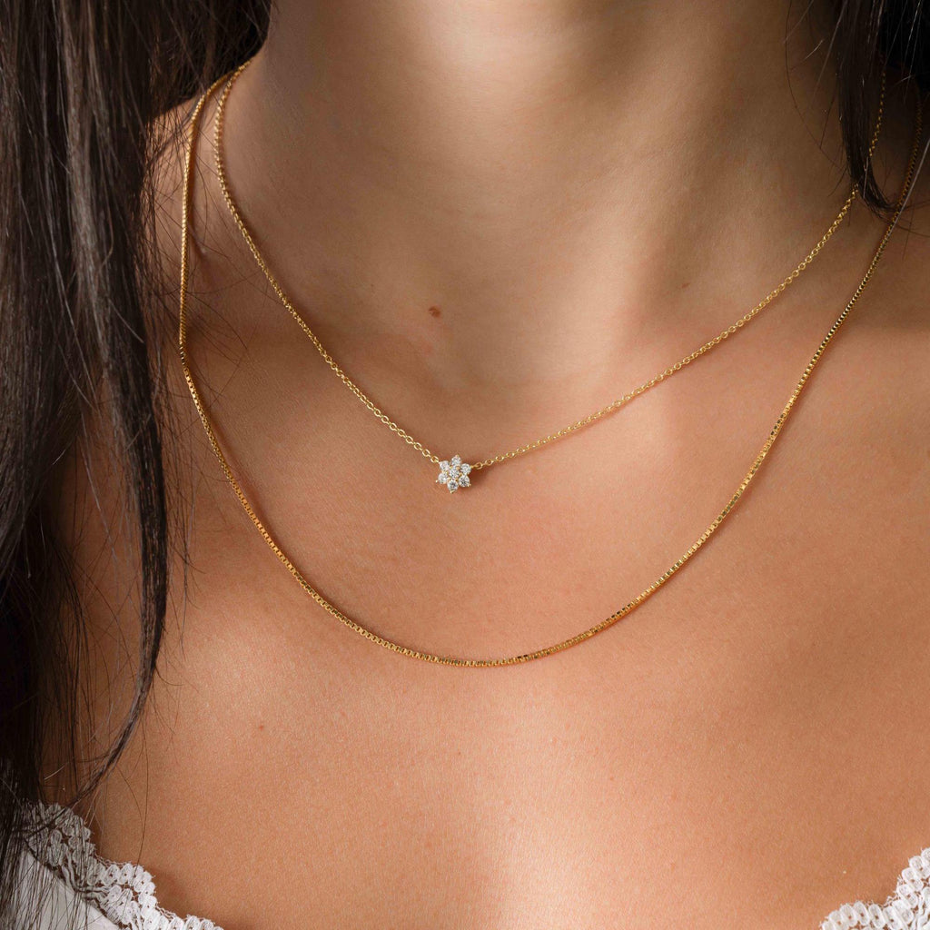Flower Necklace, Flower Jewelry, Gift for Her, Bridal Jewelry, Bridesmaid Gift, Bridal Necklace, Minimalist Necklace, Dainty Necklace