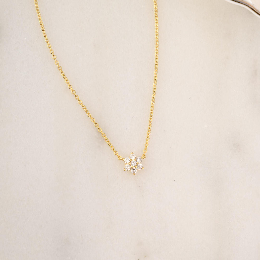 Flower Necklace, Flower Jewelry, Gift for Her, Bridal Jewelry, Bridesmaid Gift, Bridal Necklace, Minimalist Necklace, Dainty Necklace