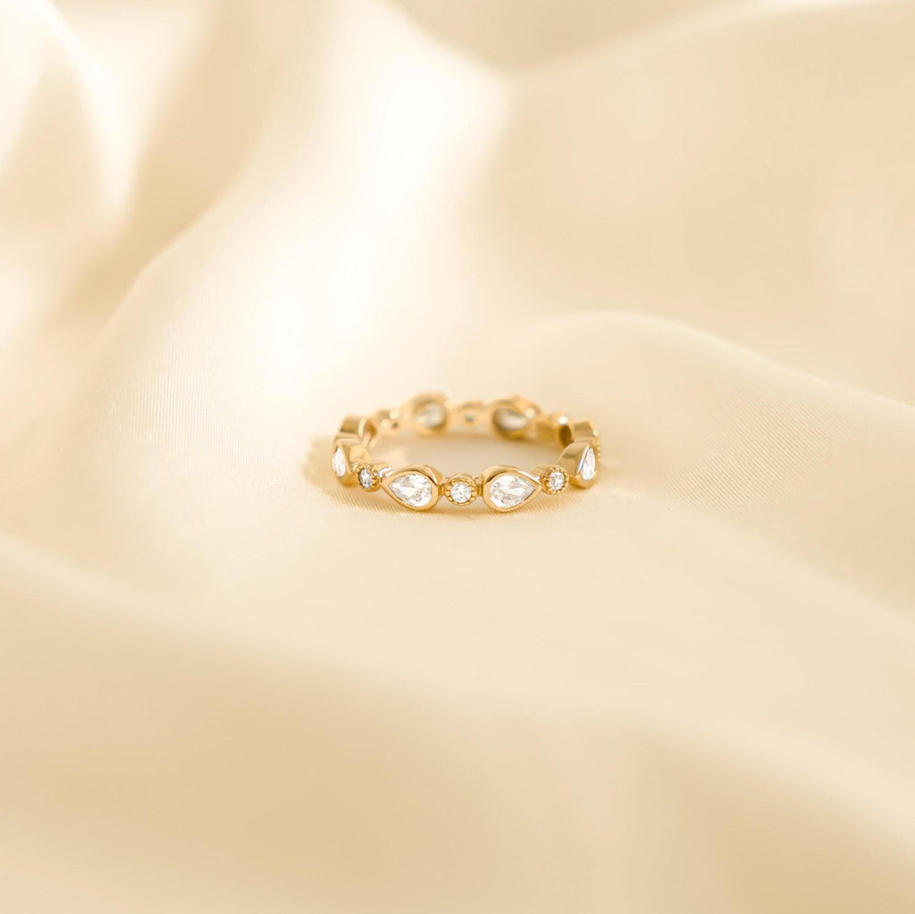 Eternity Ring, Stacking Ring, Diamond Ring, Gold Ring, Dainty Ring, Silver Ring, Minimalist Ring, Bezel Ring, Gift for Her, Promise Ring