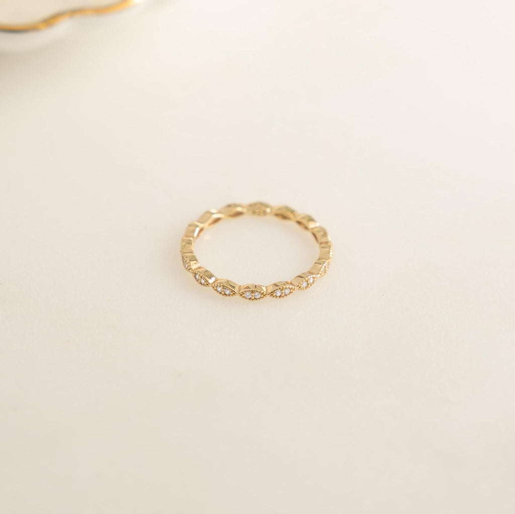 Eternity Band, Minimalist Ring, Stacking Ring, Eternity Ring, Stacking Ring, Diamond Ring, Dainty Ring, Wedding Band, Gift for Her Gold Ring