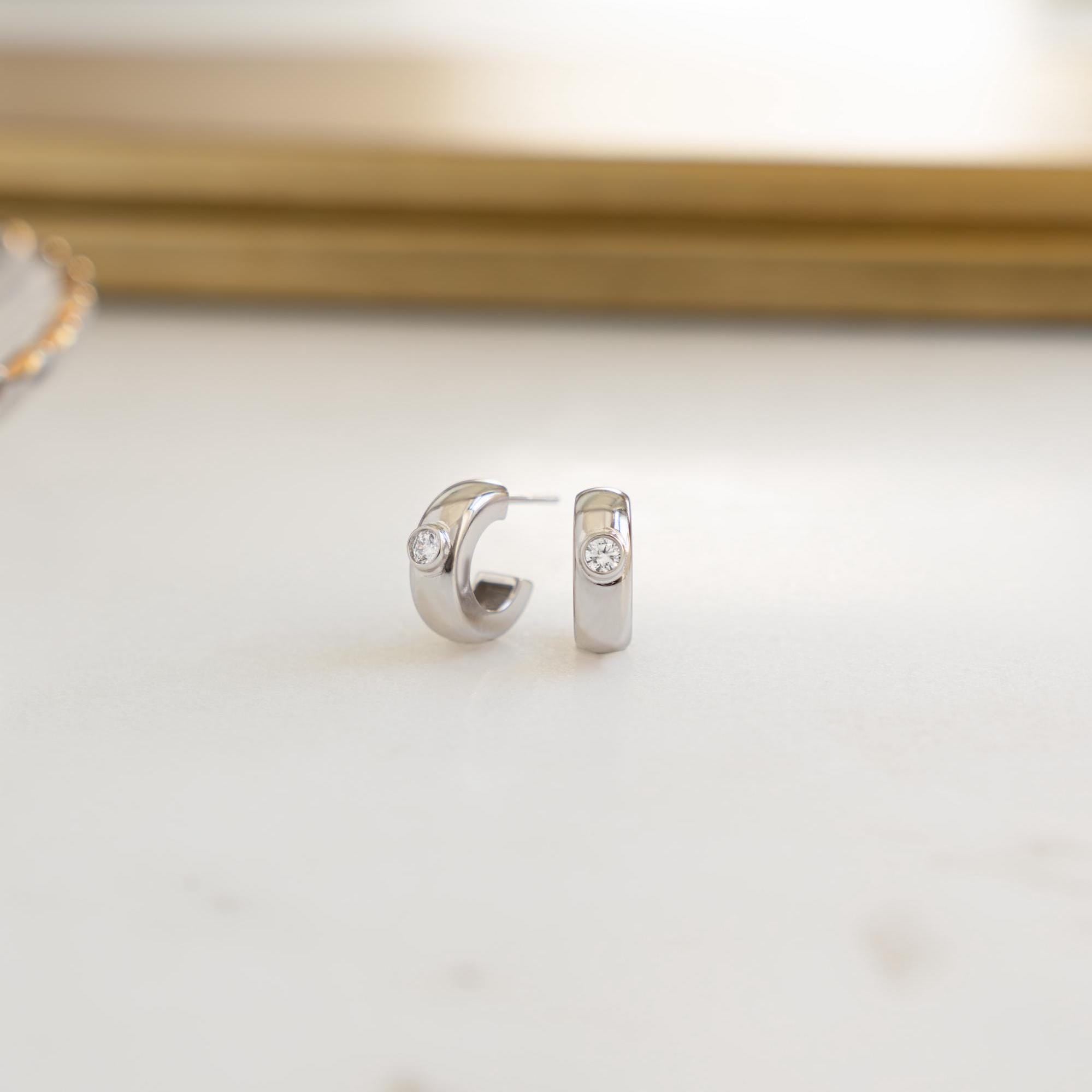 Chunky Gold Hoops, Gold Hoops, Small Hoop Earrings, Gold Hoop Earrings, Diamond Earrings, Chunky Jewelry, Gift for Her, Silver Hoop Earrings