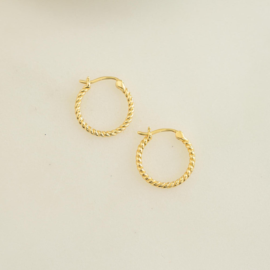 Spiral Hoop Earrings, Twist Hoop Earrings, Minimalist Earrings, Gold Hoop Earrings, Dainty Earrings, Aesthetic Earrings Medium Hoop Earrings