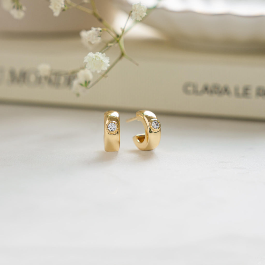 Chunky Gold Hoops, Gold Hoops, Small Hoop Earrings, Gold Hoop Earrings, Diamond Earrings, Chunky Jewelry, Gift for Her, Silver Hoop Earrings