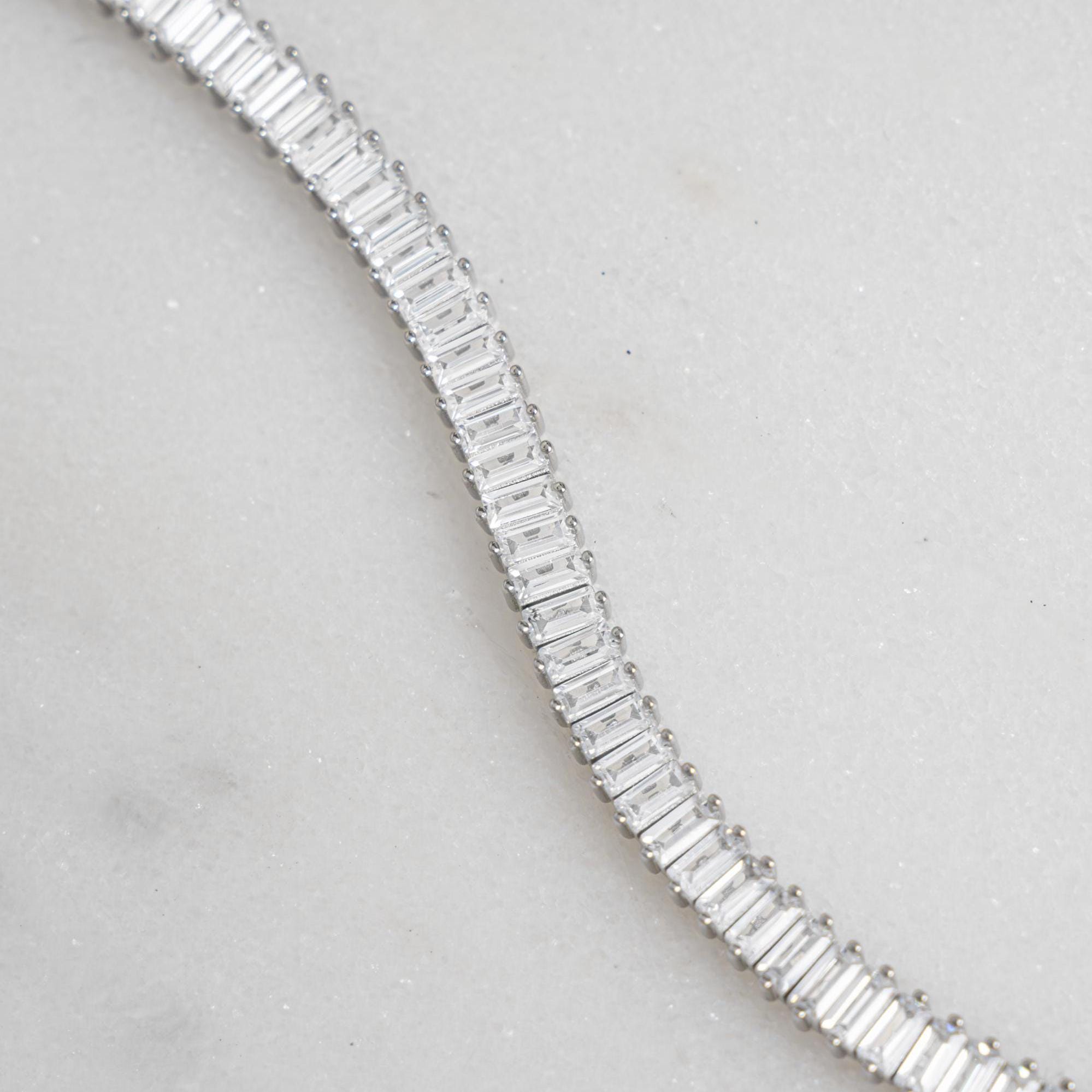Tennis Bracelet, Gold Bracelet, Baguette Bracelet, Diamond Bracelet, Gift For Her, Wedding Jewelry, Statement Bracelet, Bridal Jewelry