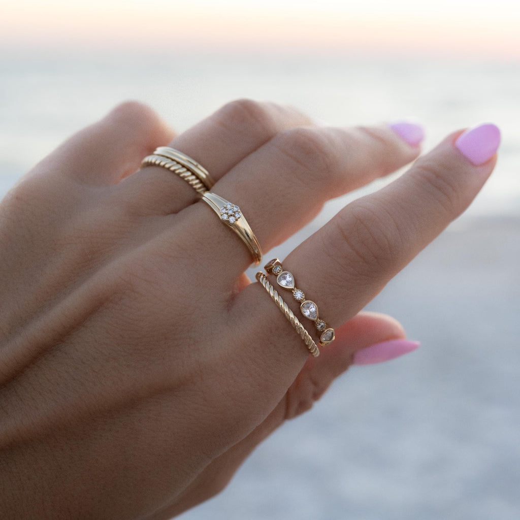 Eternity Ring, Stacking Ring, Diamond Ring, Gold Ring, Dainty Ring, Silver Ring, Minimalist Ring, Bezel Ring, Gift for Her, Promise Ring