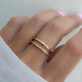 2 Rings Set, Stackable Rings, Eternity Rings, Silver Rings, Bezel Ring Set, Jewelry Set, Gift for Her, Minimalist Rings, Gold Rings