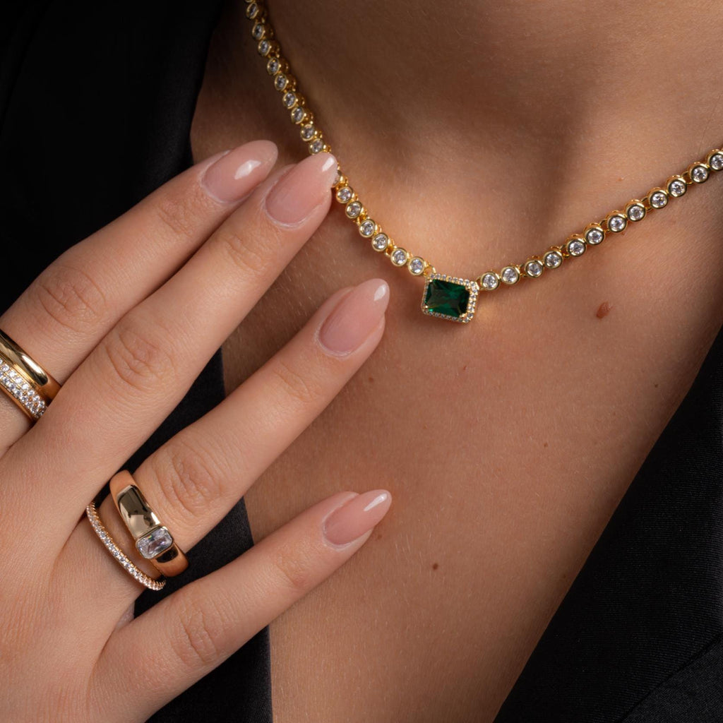 Baguette Ring, Statement Ring, Diamond Ring, Chunky Ring, Statement Jewelry, Sterling Silver Ring, Gold Ring, Gift For Her, Anniversary Gift