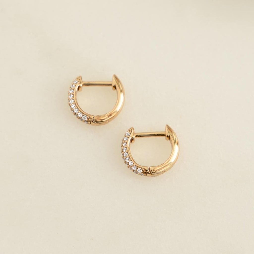 Small Hoop Earrings, Huggie Hoop Earrings, Minimalist Earrings, Diamond Earrings, Tiny CZ Hoop Earrings, Cartilage Earrings, Gift for Her