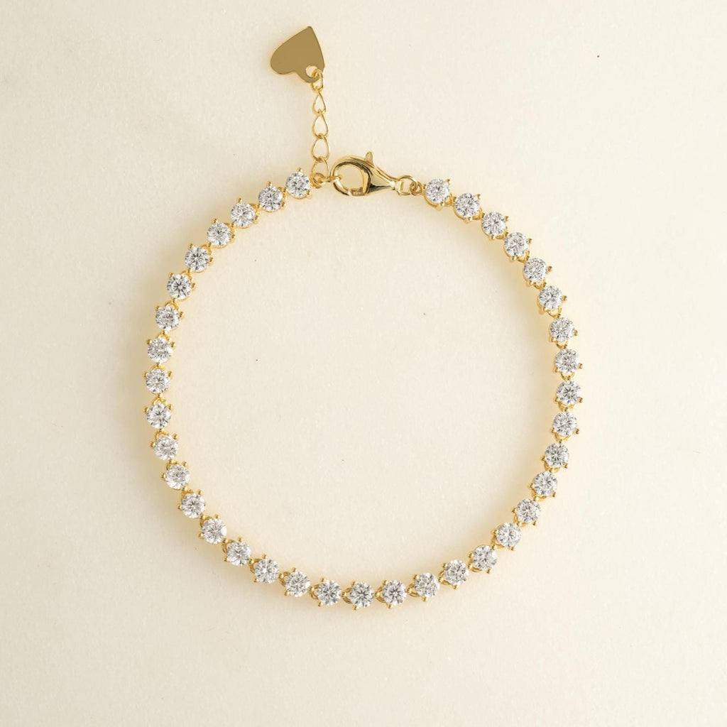 Tennis Bracelet, Diamond Bracelet, Bridal Jewelry, Bridesmaid Jewelry, Stacking Bracelet, Gift For Her, Adjustable Bracelet