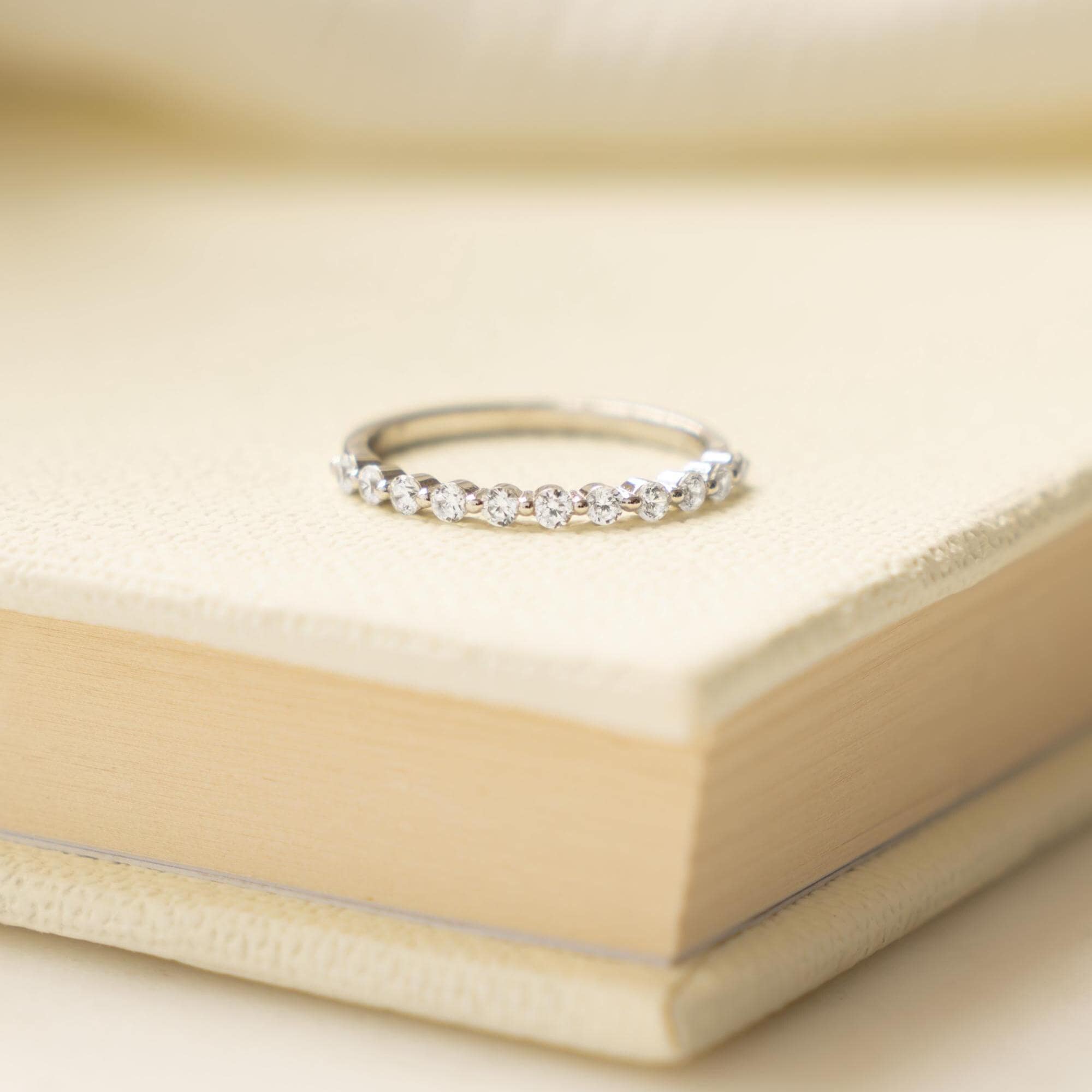 Diamond Ring, Dainty Ring, Sterling Silver Ring, Promise Ring, Gift For Her, Stackable Rings, Wedding Band