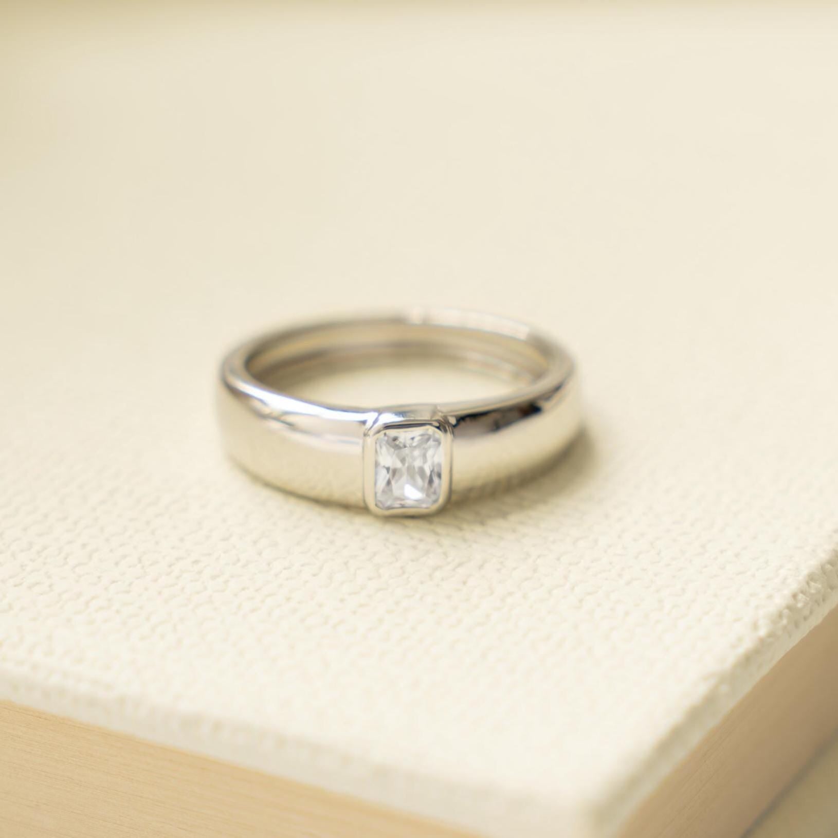 Baguette Ring, Statement Ring, Diamond Ring, Chunky Ring, Statement Jewelry, Sterling Silver Ring, Gold Ring, Gift For Her, Anniversary Gift