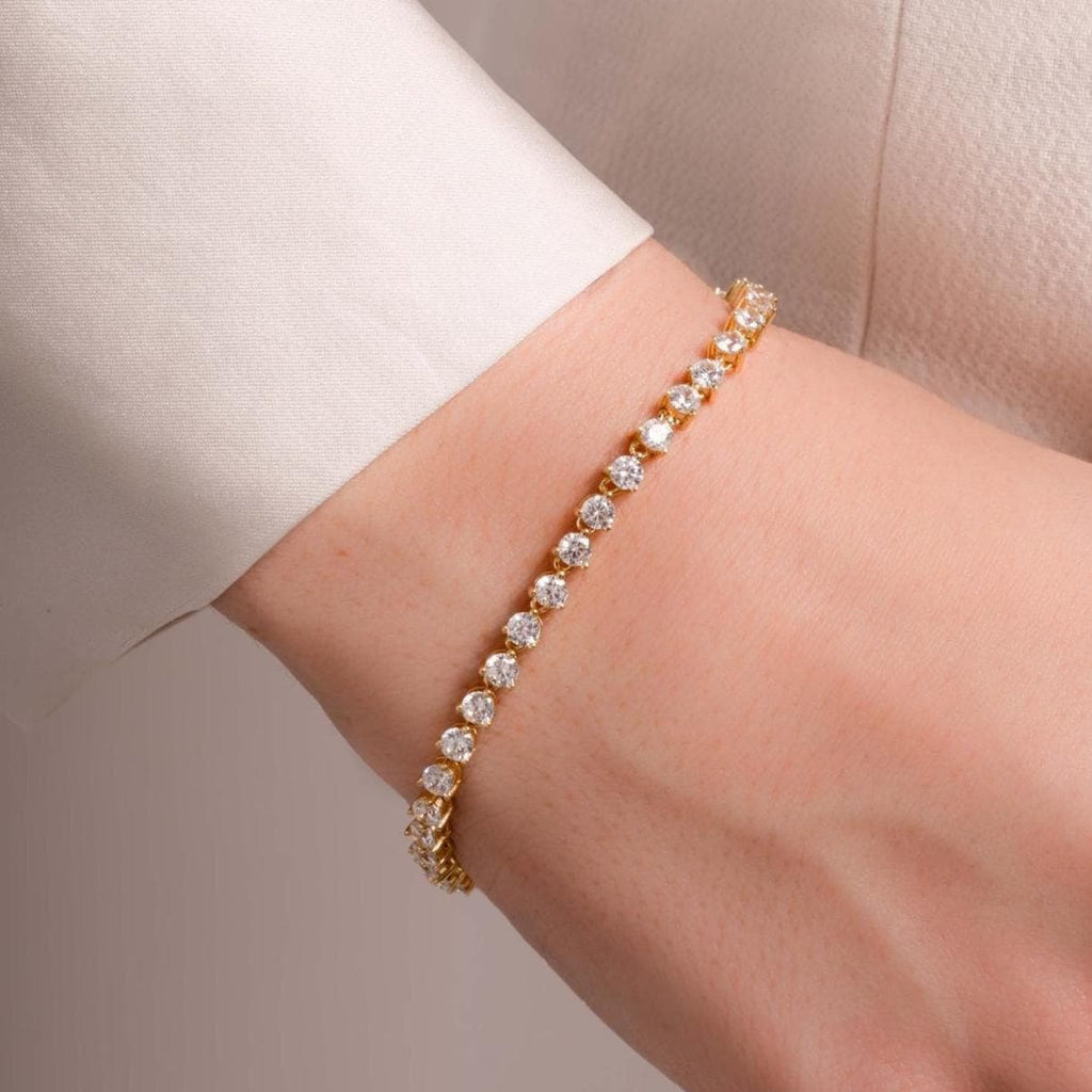 Tennis Bracelet, Diamond Bracelet, Bridal Jewelry, Bridesmaid Jewelry, Stacking Bracelet, Gift For Her, Adjustable Bracelet