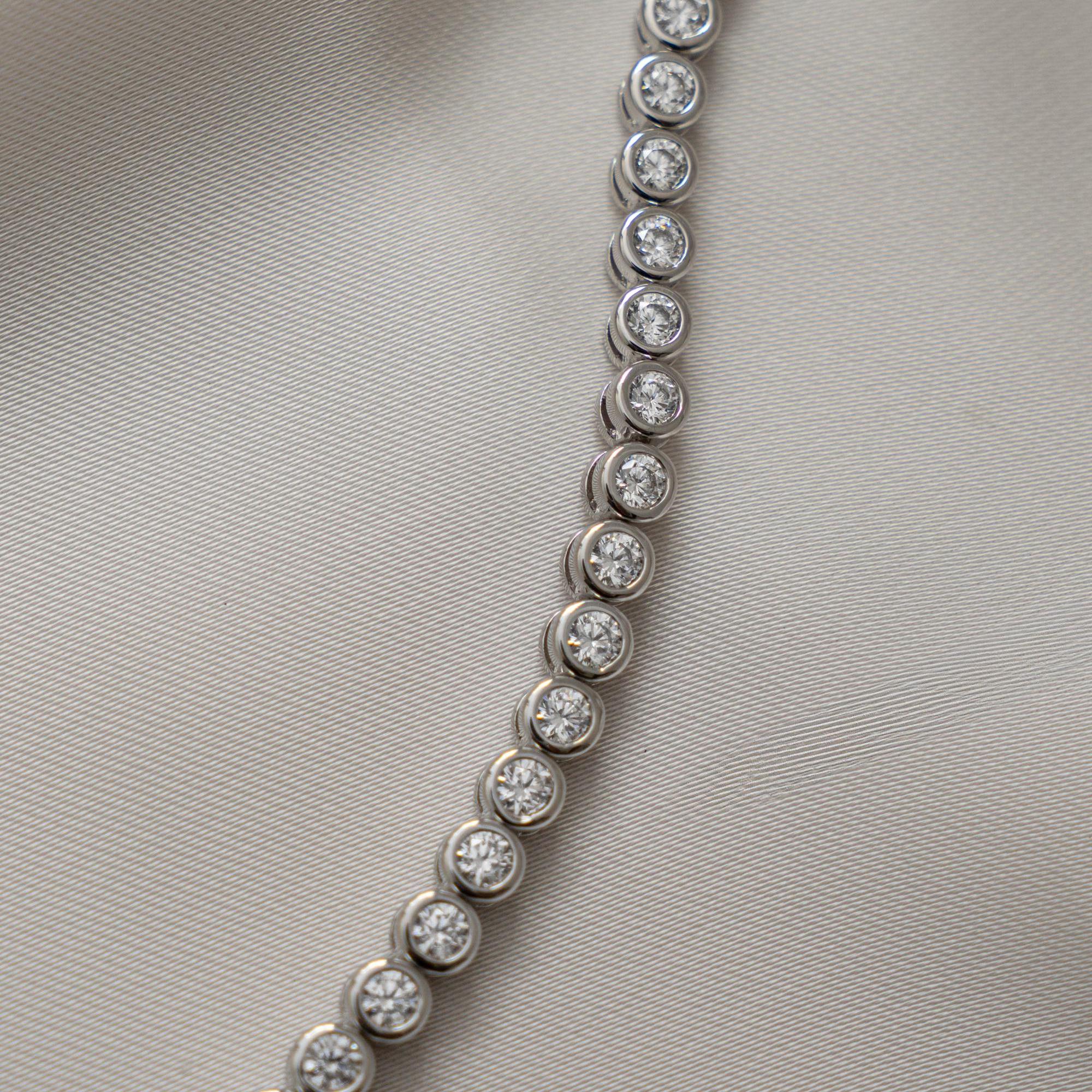 Handmade Tennis Bracelet, Diamond Bracelet, Bezel Tennis Bracelet, Tennis Chain, Gold Stackable Bracelet, Bridal Jewelry, Gift for Her