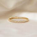 Handmade Tennis Bracelet, Oval Diamond, Bezel Tennis Bracelet, Bridal Jewelry, Diamond Bezel Bracelet, Bridesmaids Gift, Gift for Her