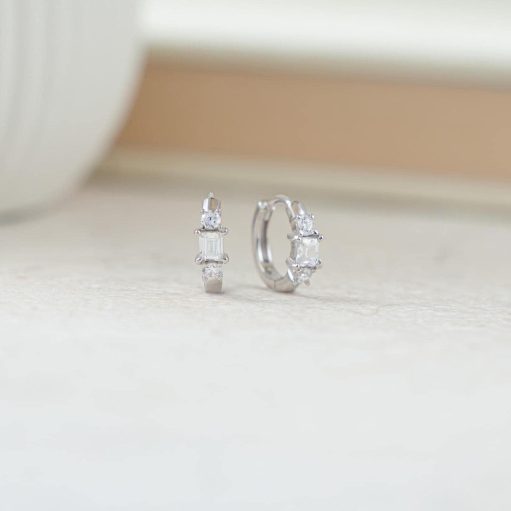 Multi-Stone Huggie Hoop Earrings by Sami Jewels, Small Hoop Earrings, Mini Hoop Earrings, Huggie Earrings, Small Hoops, Huggies