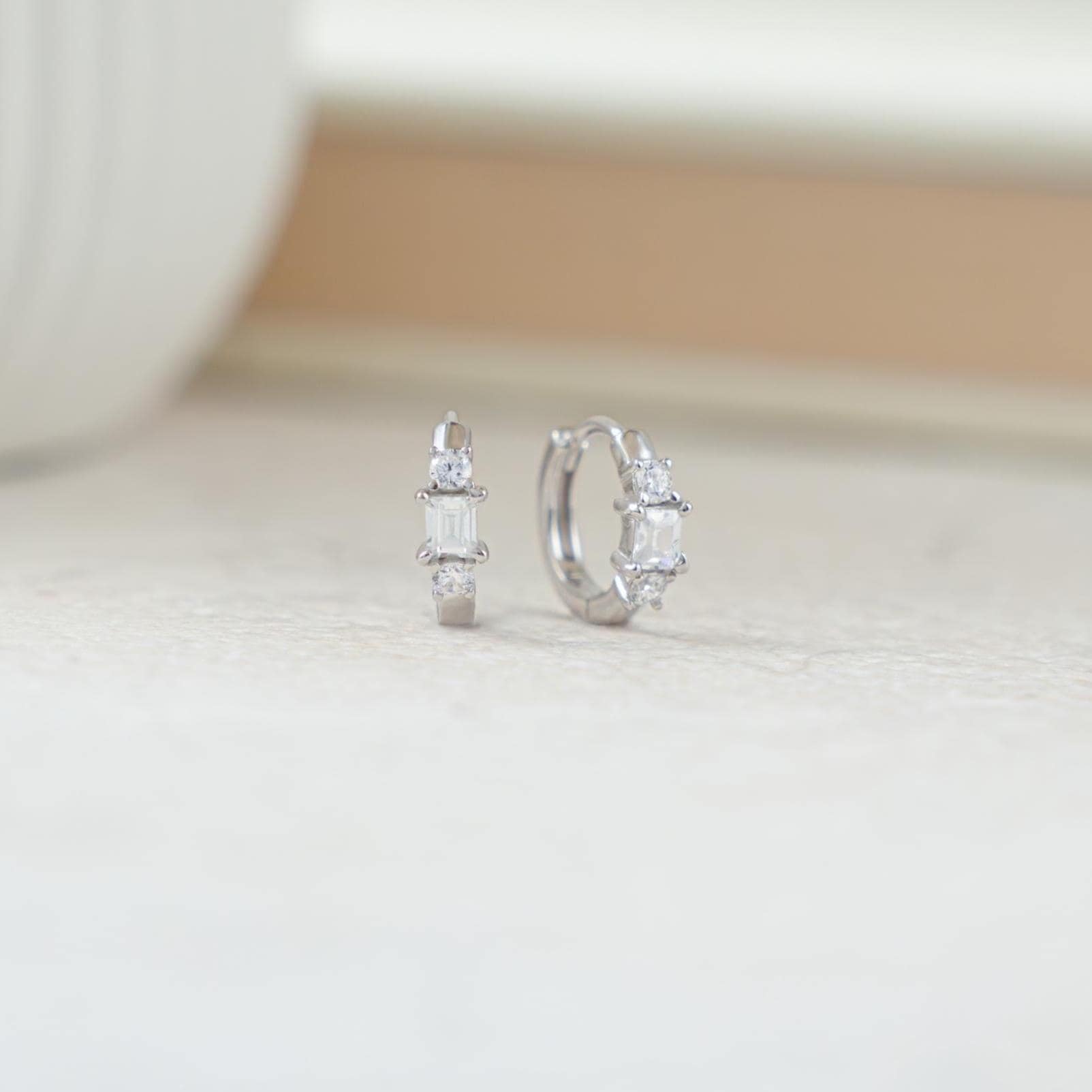 Multi-Stone Huggie Hoop Earrings by Sami Jewels, Small Hoop Earrings, Mini Hoop Earrings, Huggie Earrings, Small Hoops, Huggies