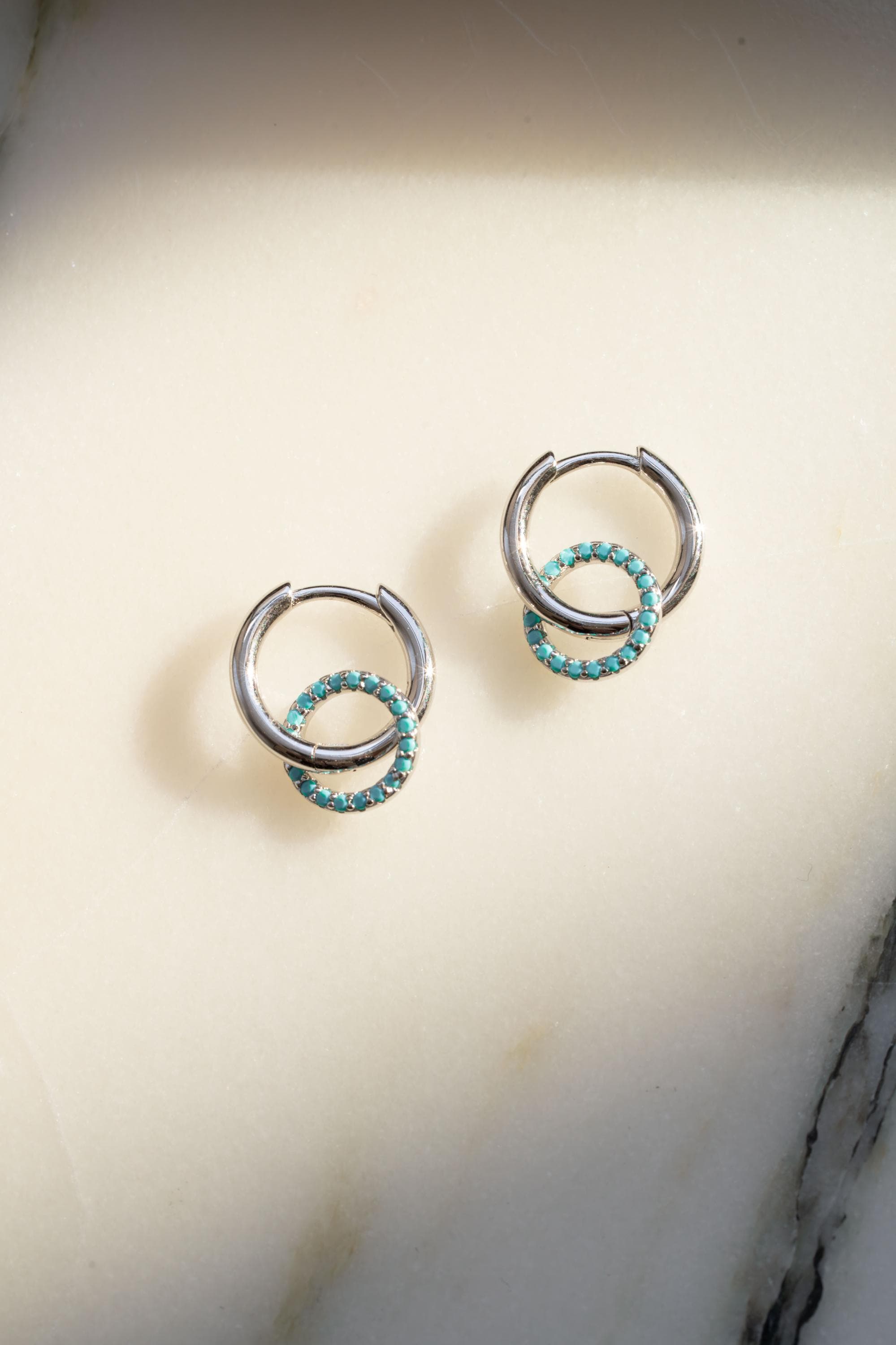 Turquoise Earrings, Charm Hoop Earrings, Dangle Earrings, Huggie Hoop Earrings, Minimalist Earrings, Turquoise Jewelry, Drop Earrings, Gift