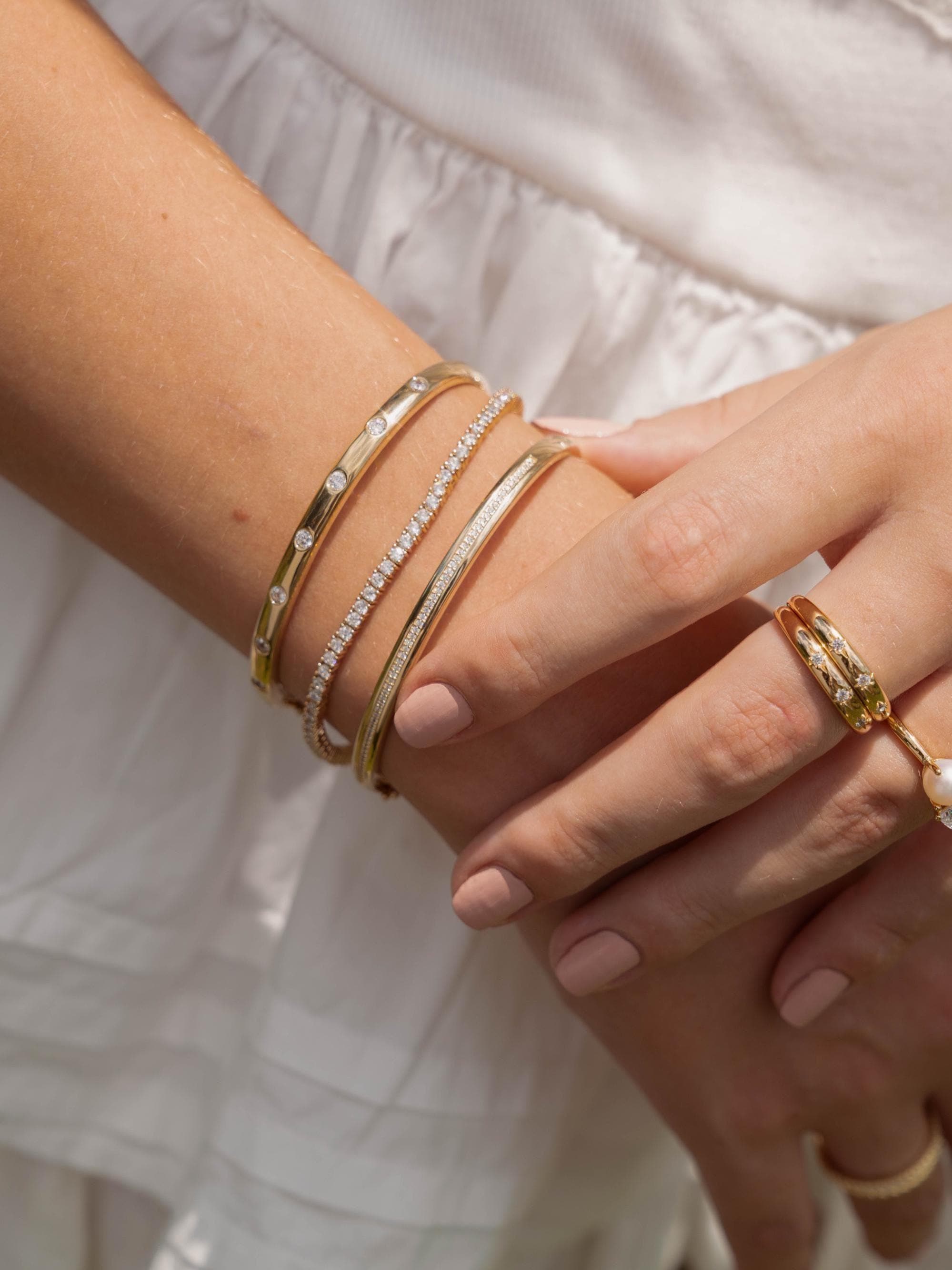 Bangle Bracelet, Diamond Bracelet, Statement Jewelry, Diamond Bangle, Minimalist Bracelet, Vintage Jewelry, Stacking Bracelet, Bangles