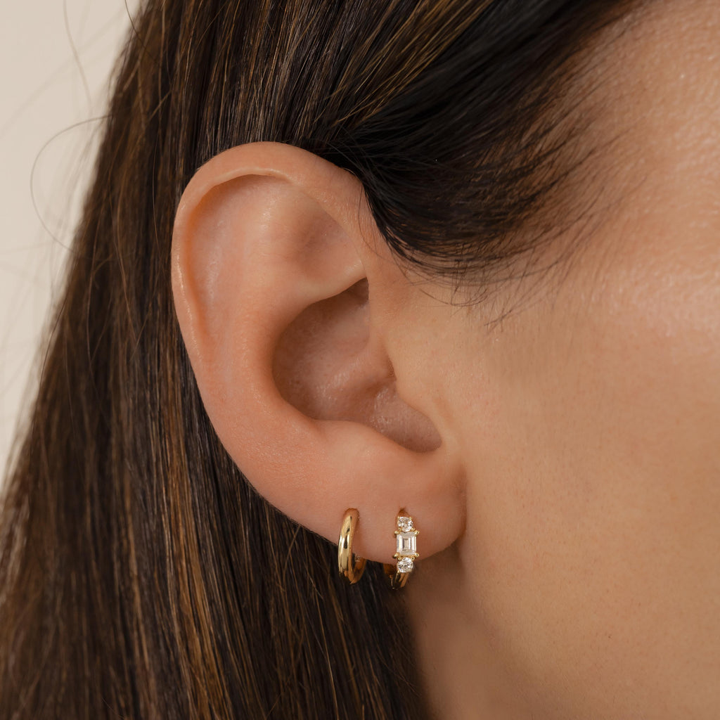Multi-Stone Huggie Hoop Earrings by Sami Jewels, Small Hoop Earrings, Mini Hoop Earrings, Huggie Earrings, Small Hoops, Huggies
