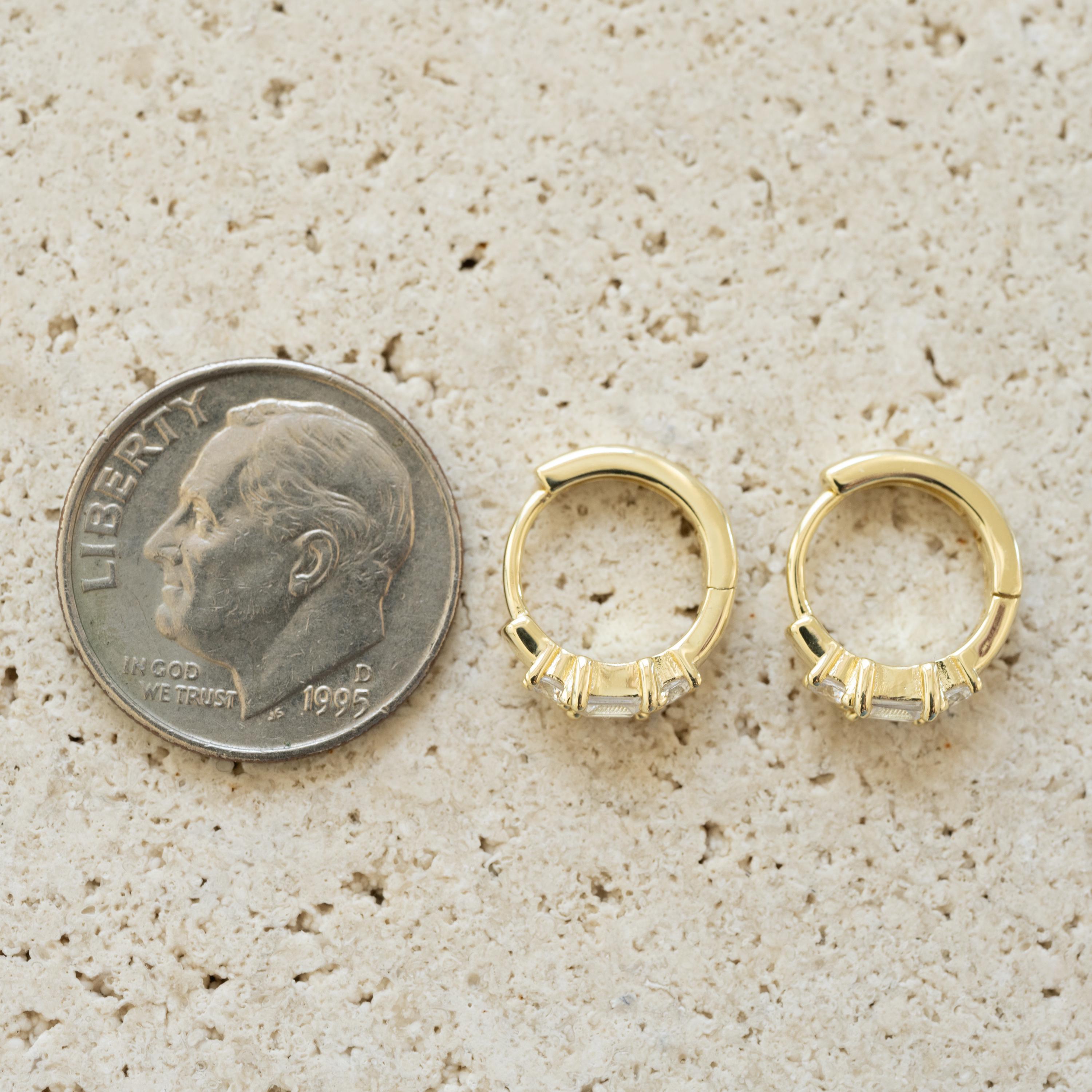 Multi-Stone Huggie Hoop Earrings by Sami Jewels, Small Hoop Earrings, Mini Hoop Earrings, Huggie Earrings, Small Hoops, Huggies