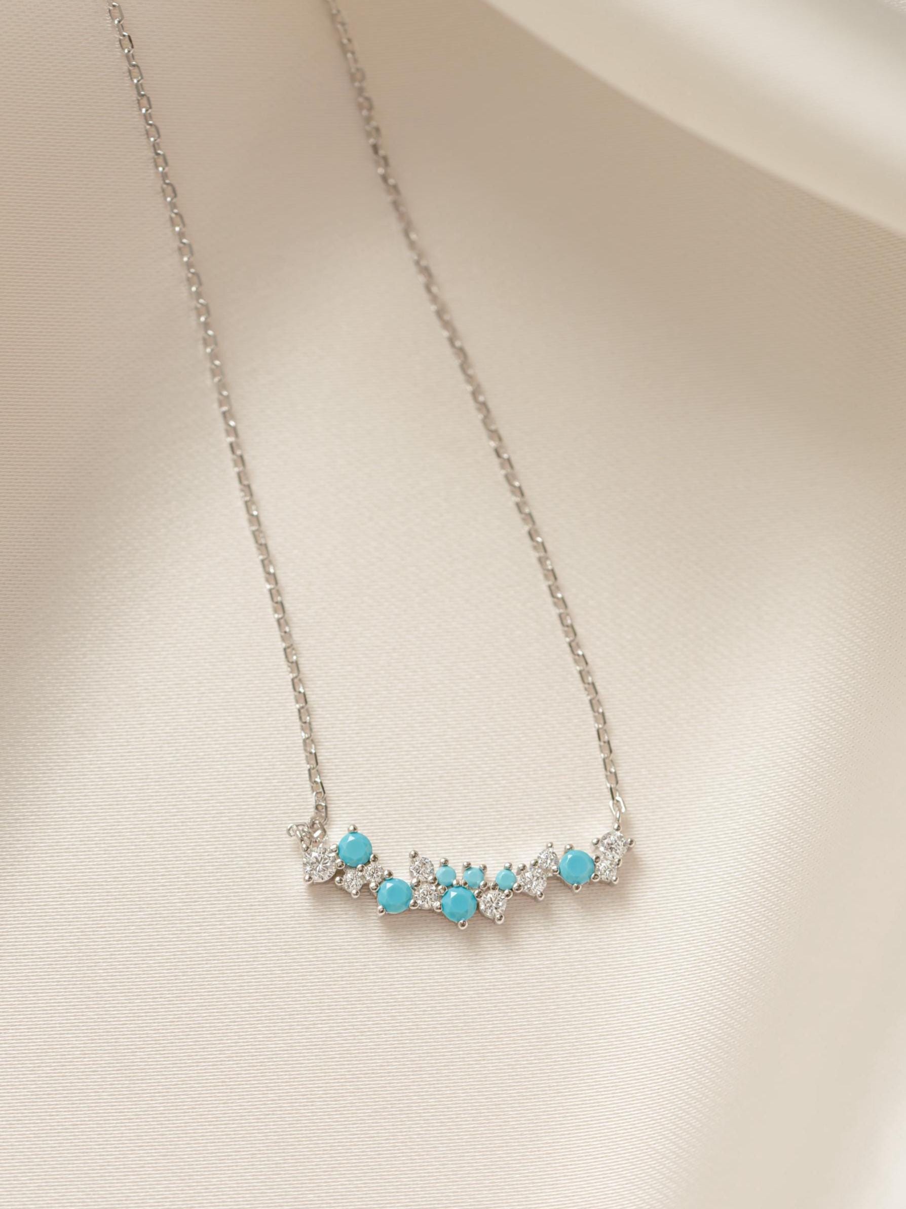 Turquoise Pendant, Turquoise Jewelry, Bar Necklace, Dainty Necklace, Gemstone Necklace, Pendant Necklace, Unique Necklace, Gift for Her