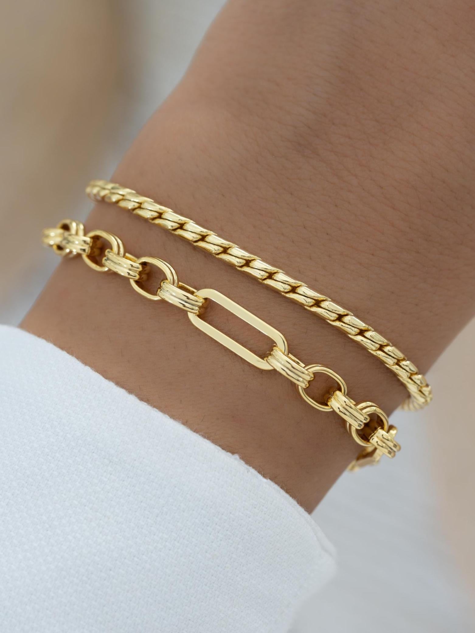 Chain Bracelet by Sami Jewels, Snake Chain, Rope Chain, Minimalist Bracelet, Statement Jewelry, Bracelet Stack, Adjustable Bracelet