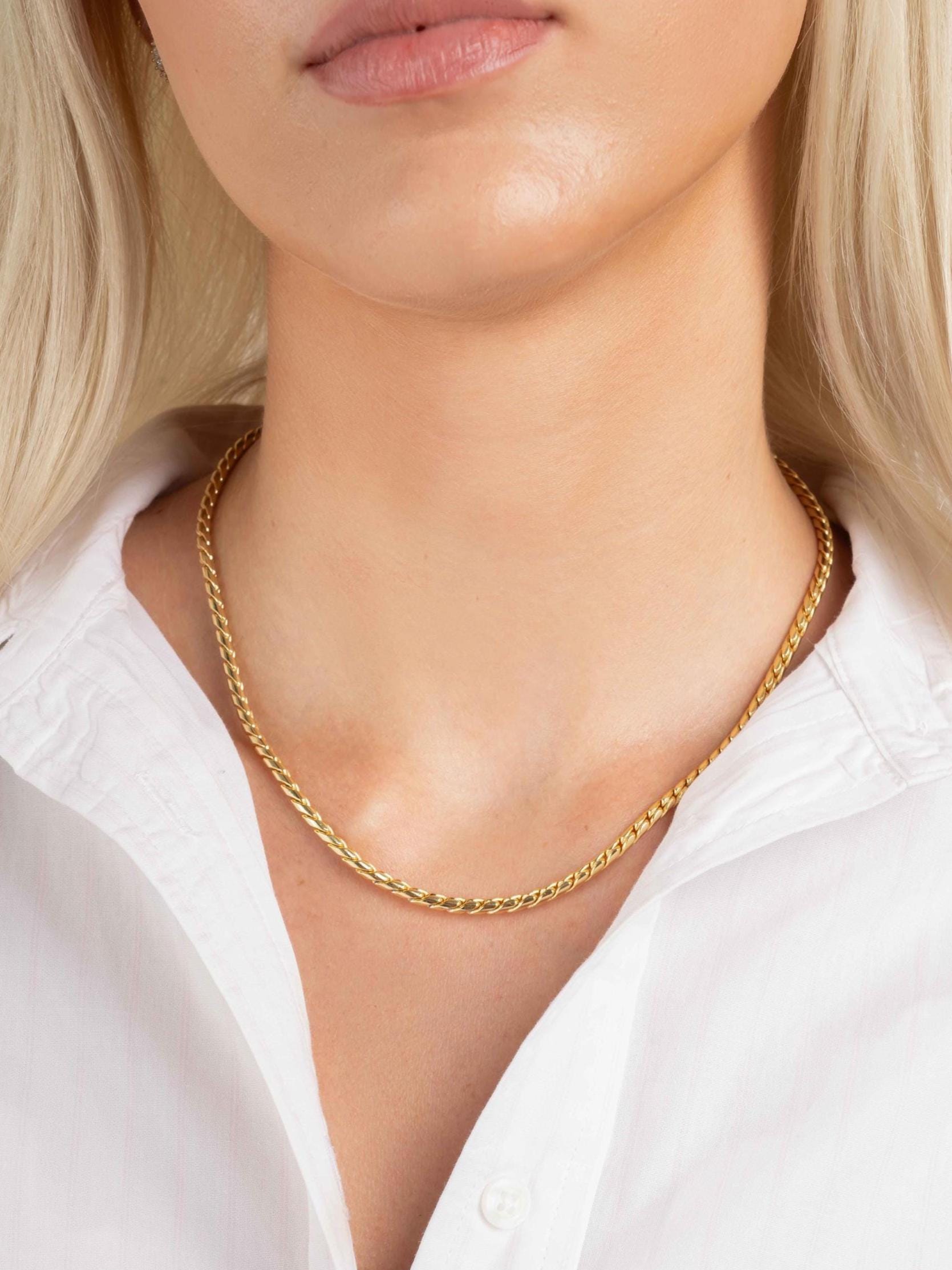 Chunky Chain Necklace by Sami Jewels, Snake Chain, Statement Necklace, Rope Chain, Chain Necklace, Stacking Necklace, Statement Jewelry