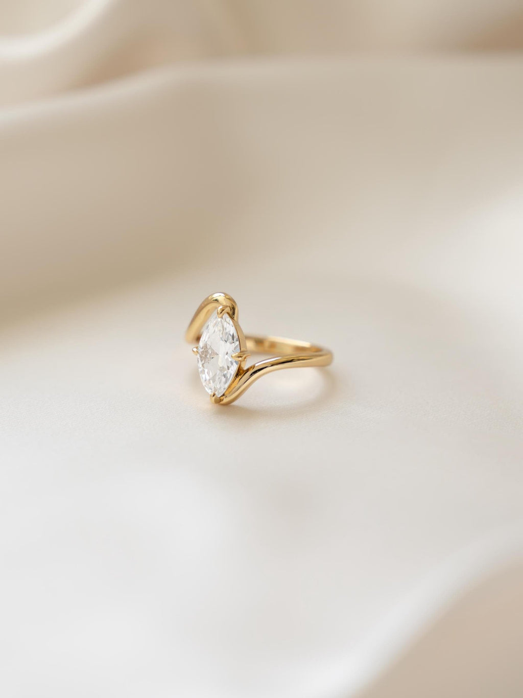Marquise Ring by Sami Jewels, Wave Ring, Promise Ring, Engagement Ring, Diamond Ring, Bridal Jewelry, Statement Ring, Unique Ring