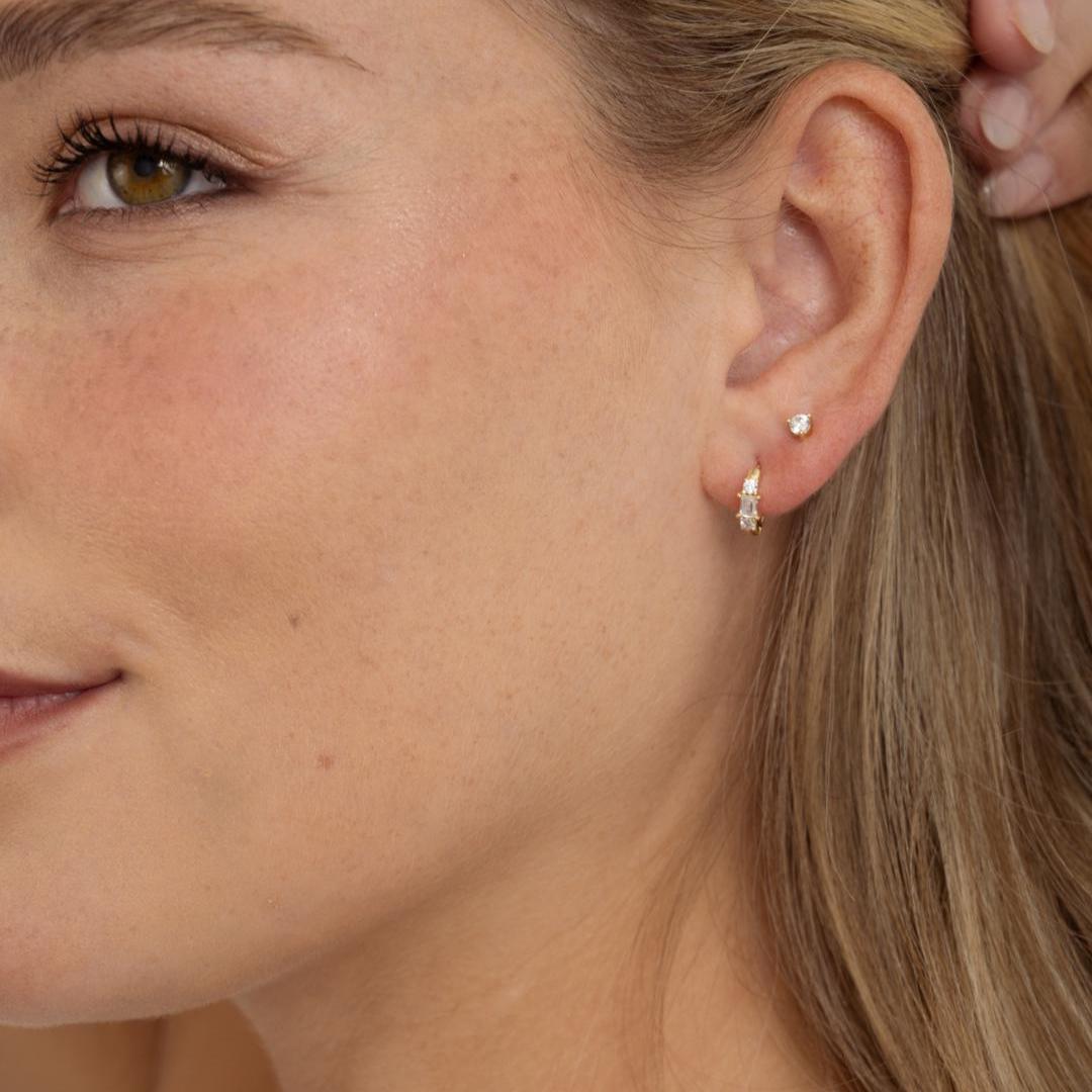 Multi-Stone Huggie Hoop Earrings by Sami Jewels, Small Hoop Earrings, Mini Hoop Earrings, Huggie Earrings, Small Hoops, Huggies