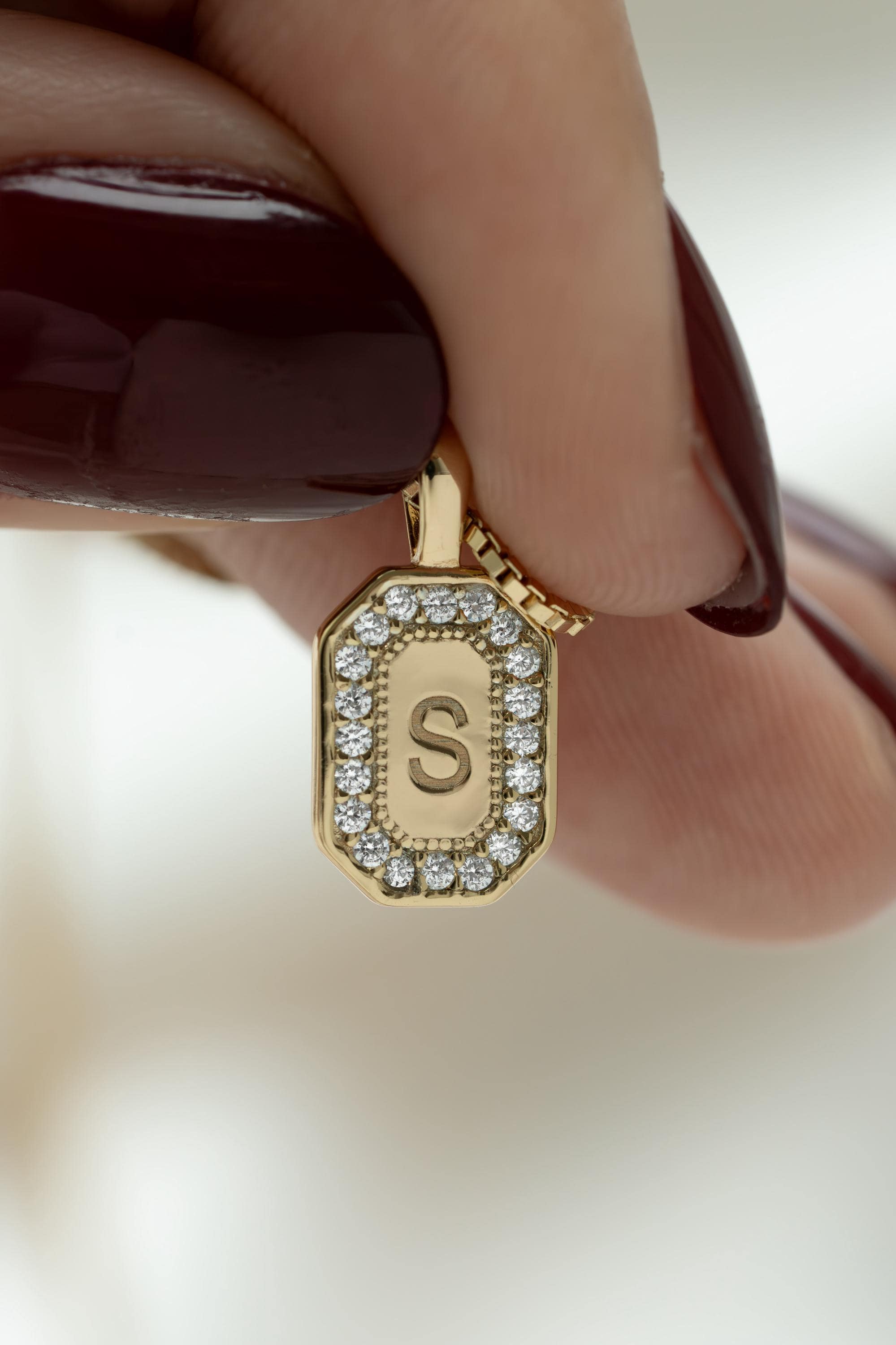 Custom Initial Necklace by Sami Jewels, Diamond Necklace, Pendant Necklace, Letter Necklace, Engraved Necklace, Personalized Jewelry