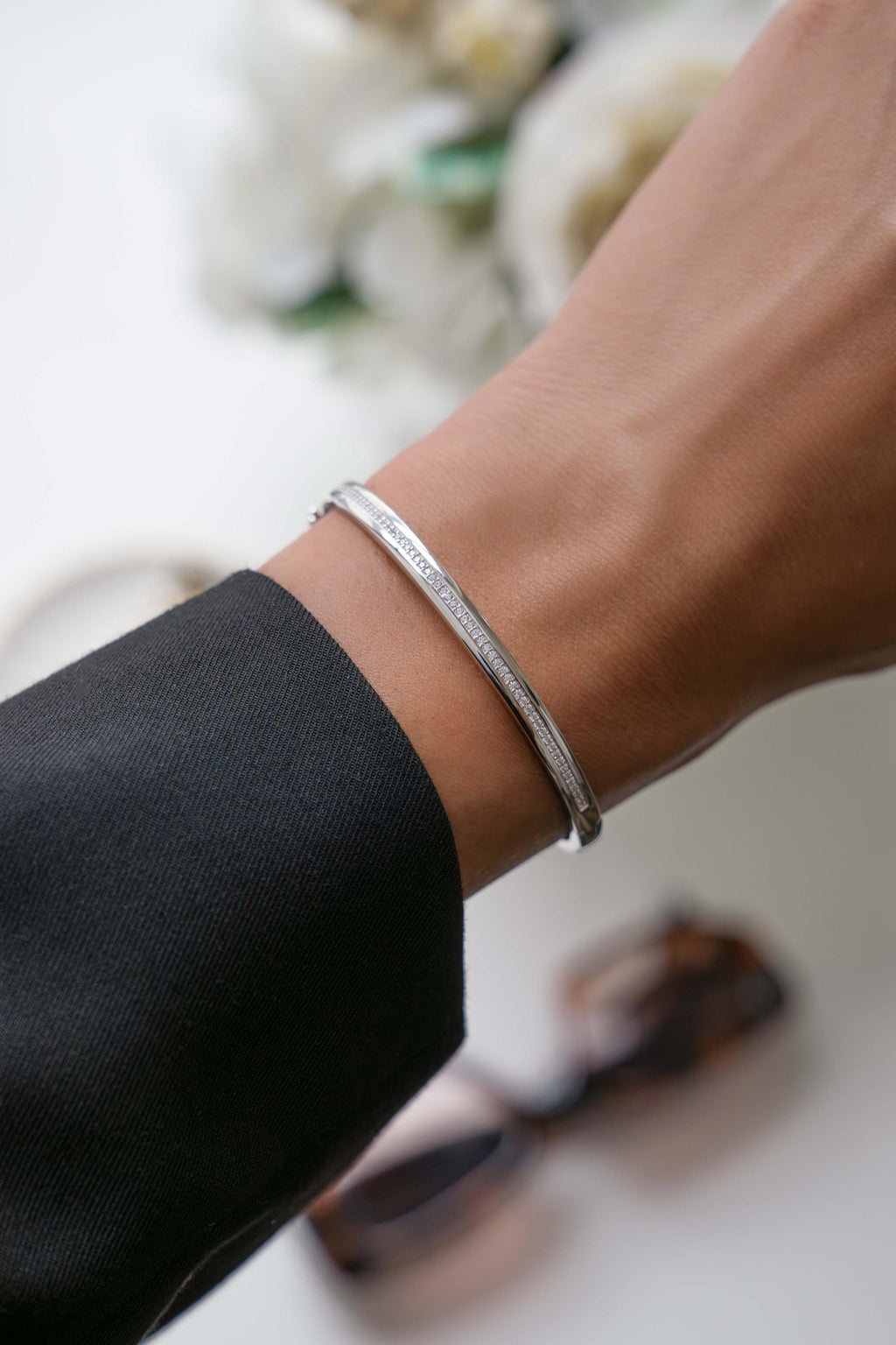 Diamond Bangle, Bangle Bracelet, Diamond Bracelet, Wedding Jewelry, Statement Jewelry, Minimalist Bracelet, Stacking Bracelet, Bangles