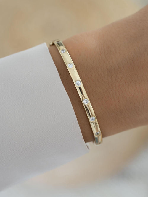Bangle Bracelet, Diamond Bracelet, Statement Jewelry, Diamond Bangle, Minimalist Bracelet, Vintage Jewelry, Stacking Bracelet, Bangles