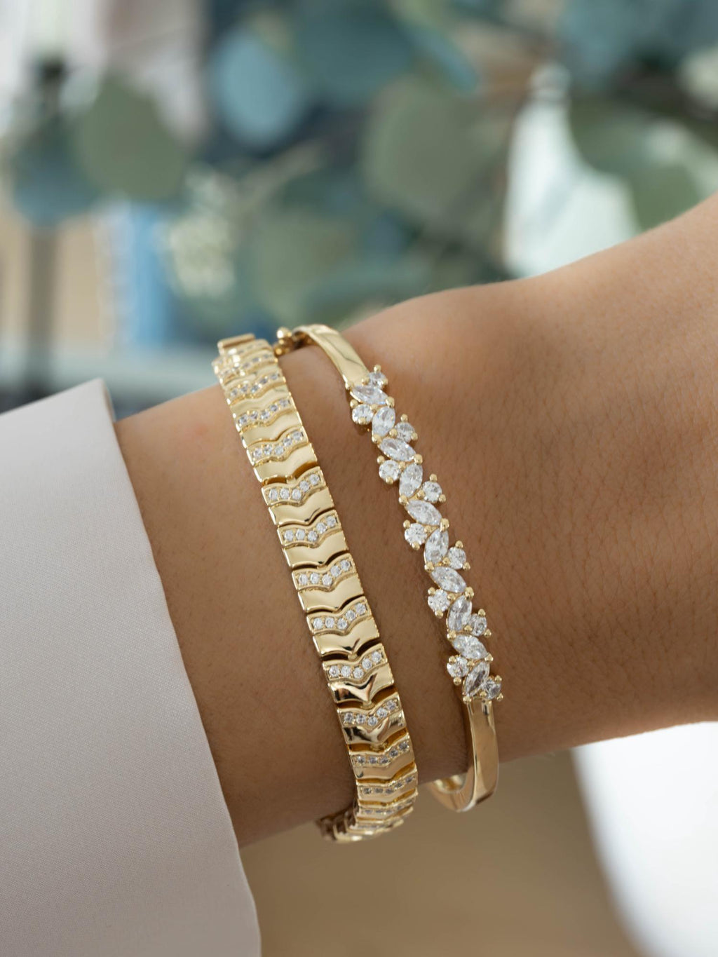 Multi Stone Bangle, Diamond Bangle, Bangle Bracelet, Diamond Bracelet, Bridal Jewelry, Statement Jewelry, Stacking Bracelet, Wedding Jewelry