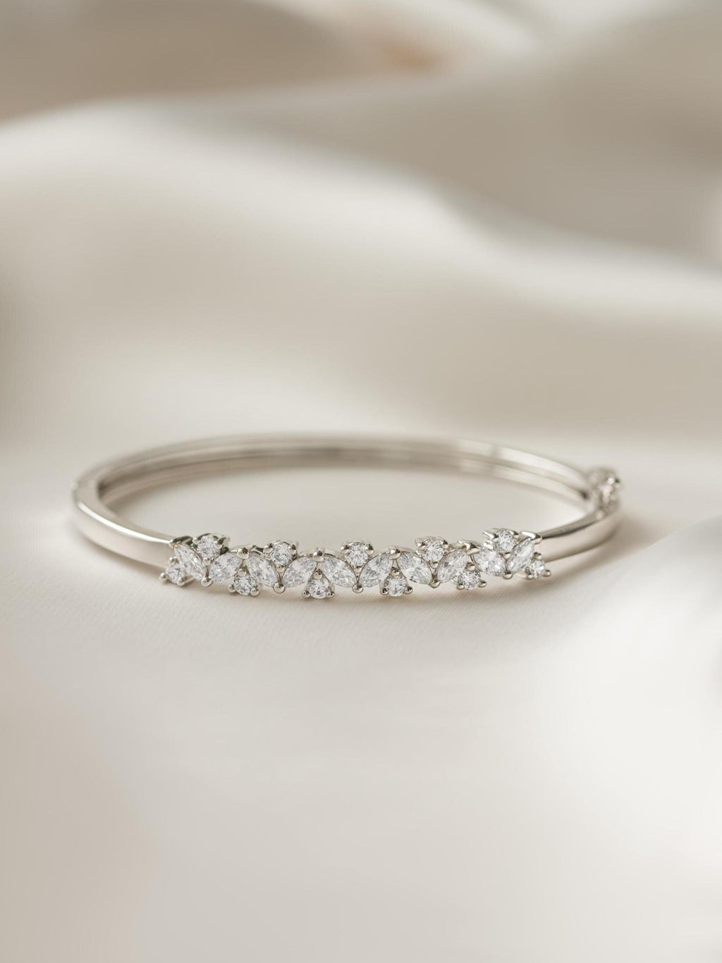 Multi Stone Bangle, Diamond Bangle, Bangle Bracelet, Diamond Bracelet, Bridal Jewelry, Statement Jewelry, Stacking Bracelet, Wedding Jewelry